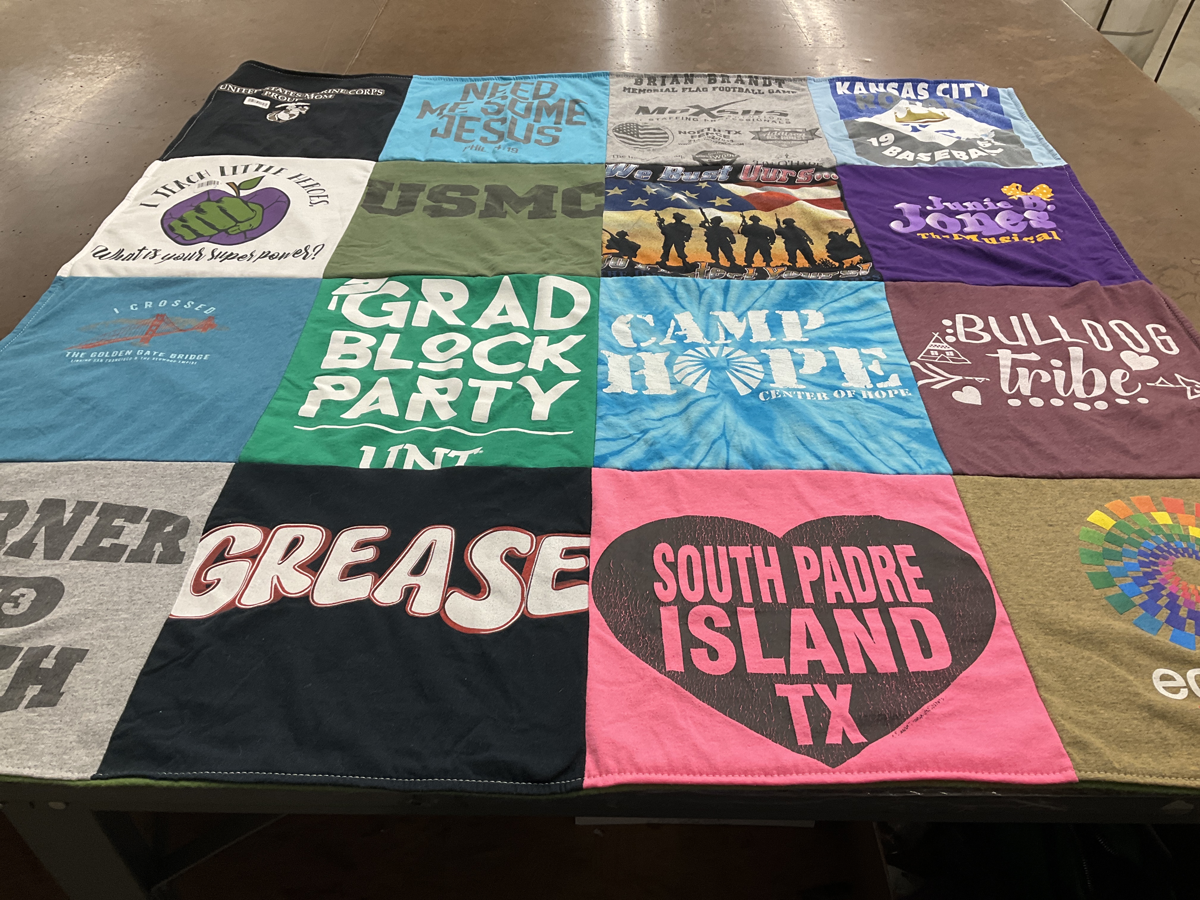 T-shirt quilt from university of north texas by Kimberly from TX