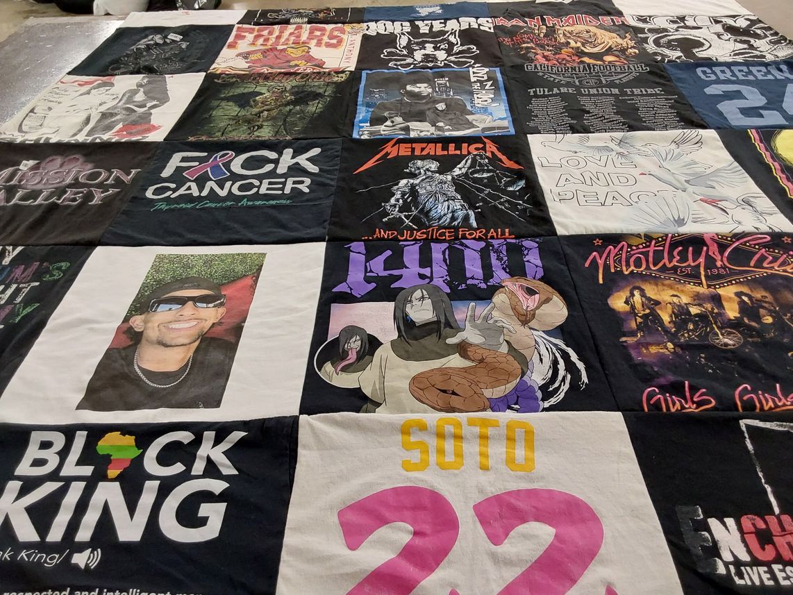 T-shirt quilt from california football by Kelsey from CA