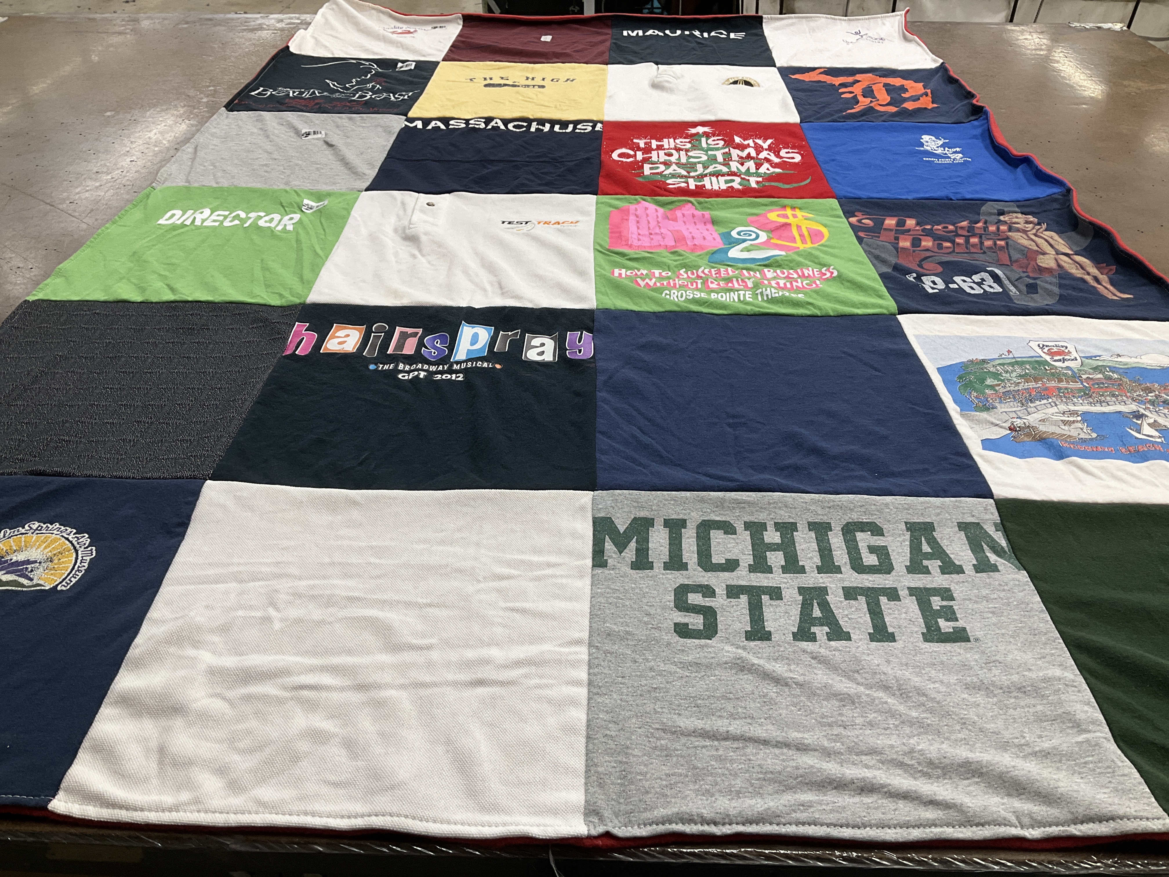 T-shirt quilt from michigan state university by Dennis from MI