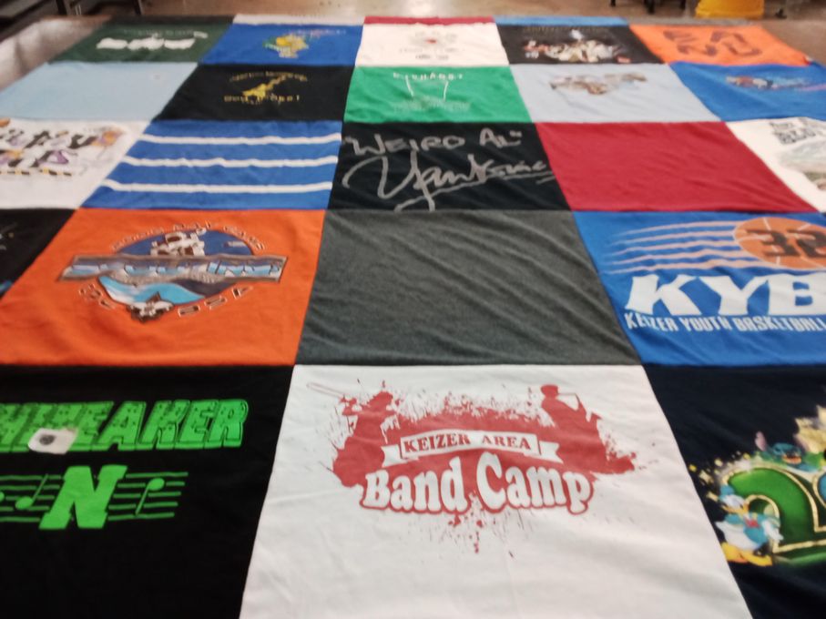 T-shirt quilt featuring keizer youth basketball by Laura from OR