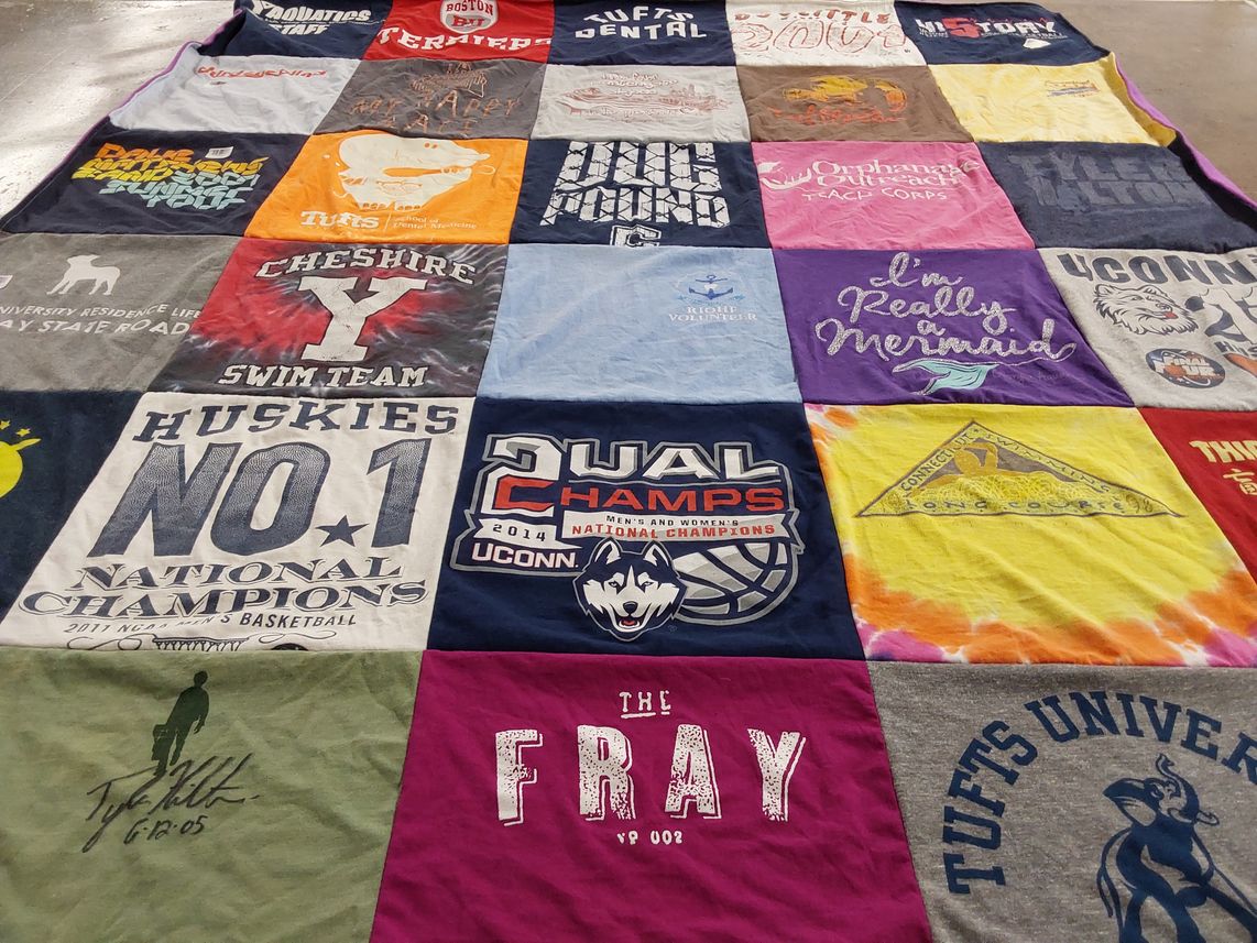 T-shirt quilt featuring uconn huskies by Jacqueline from VA