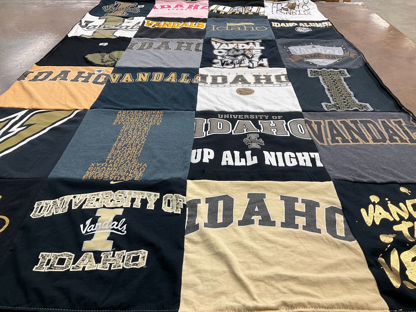 T-shirt quilt from university of idaho by Allison from CA
