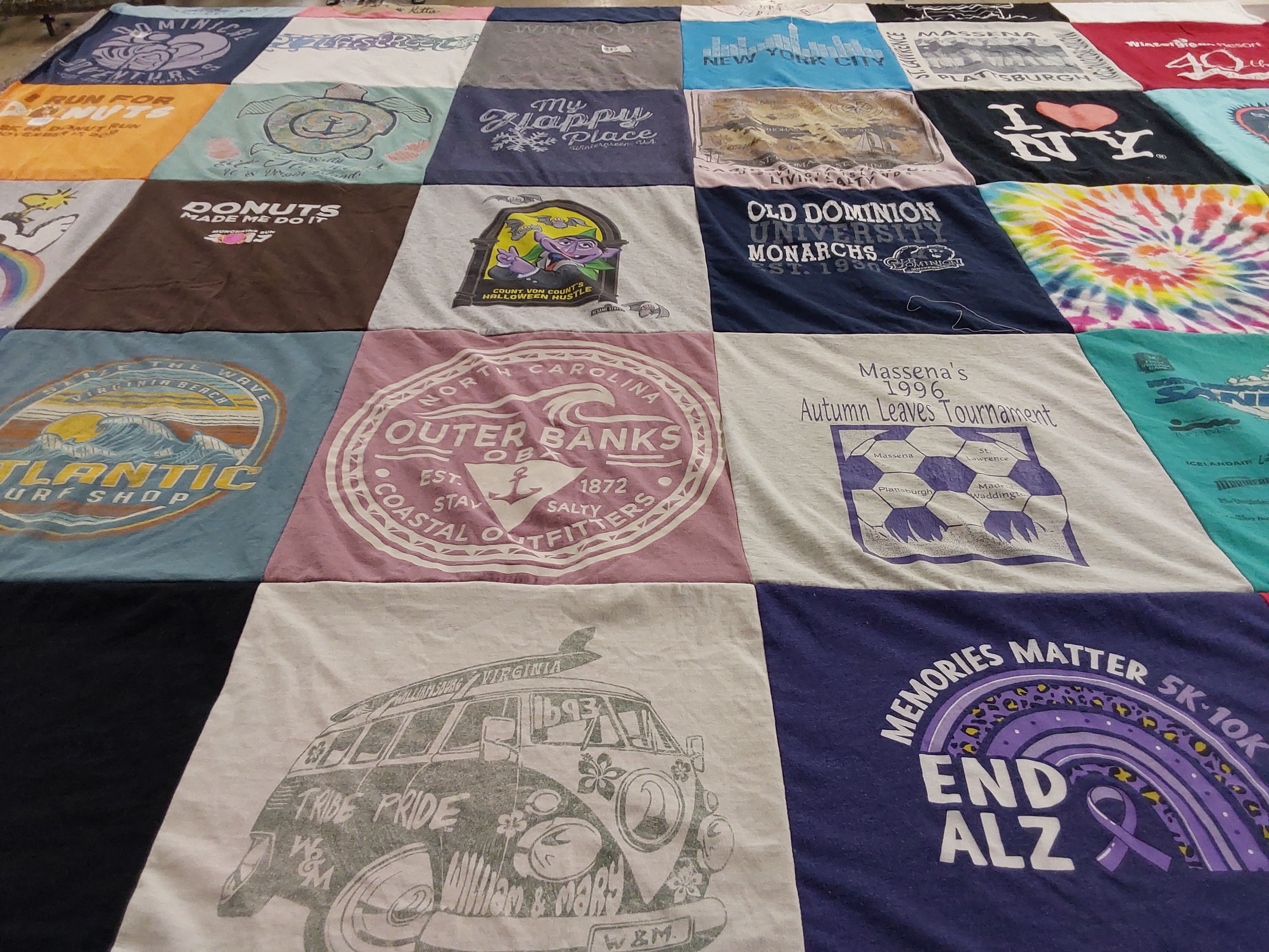 T-shirt quilt from old dominion university by Lorrie from VA