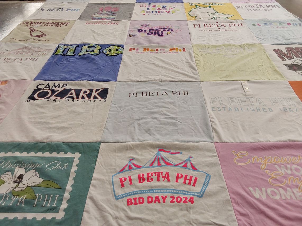 T-shirt quilt from mississippi state university by Michele from AR