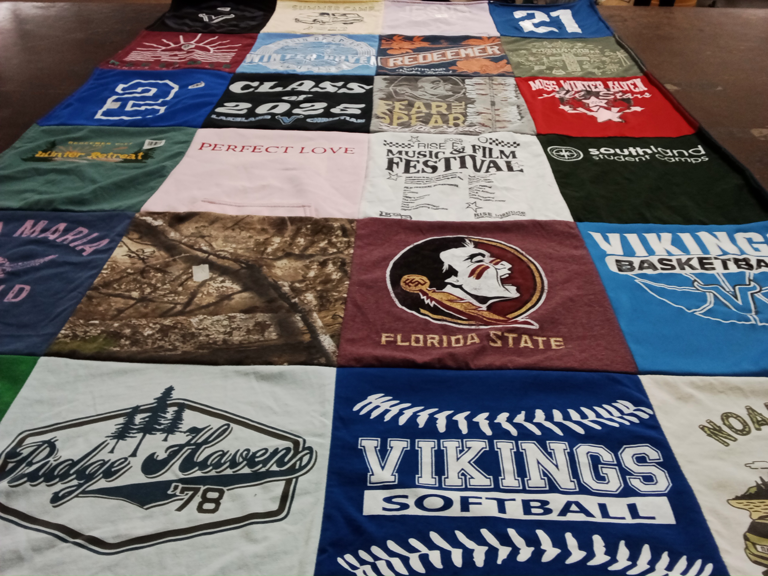 T-shirt quilt featuring florida state basketball, vikings softball by AShley from FL