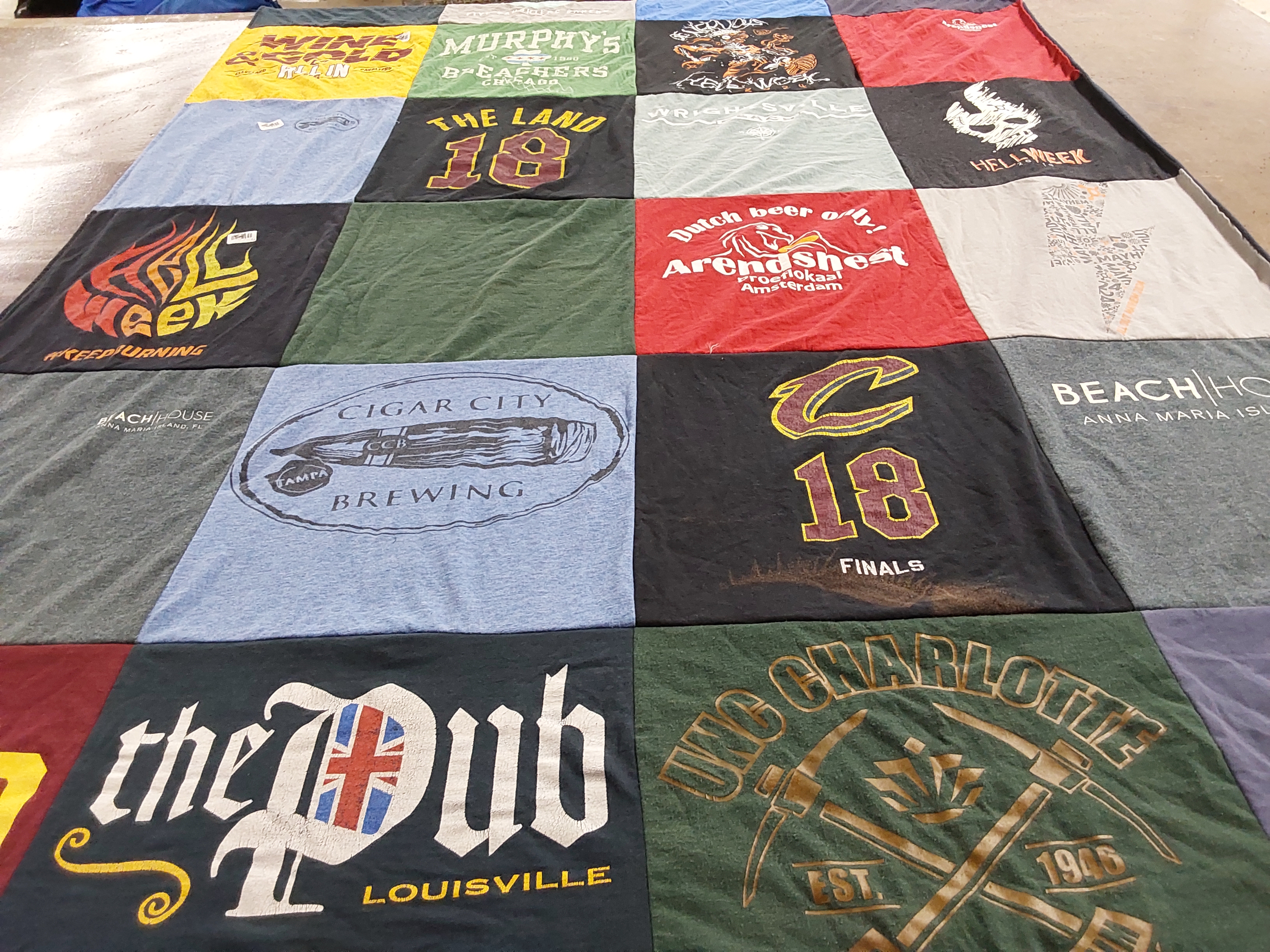 T-shirt quilt from university of north carolina at charlotte by David from TN