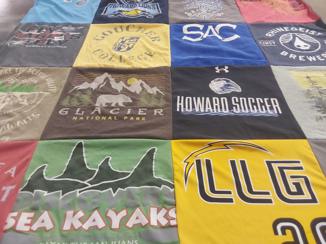 T-shirt quilt featuring howard university soccer team by Kelly from MD