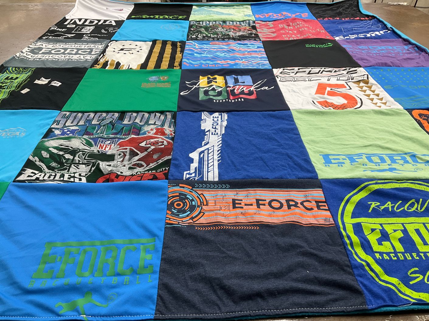 T-shirt quilt featuring eagles by alok from IL