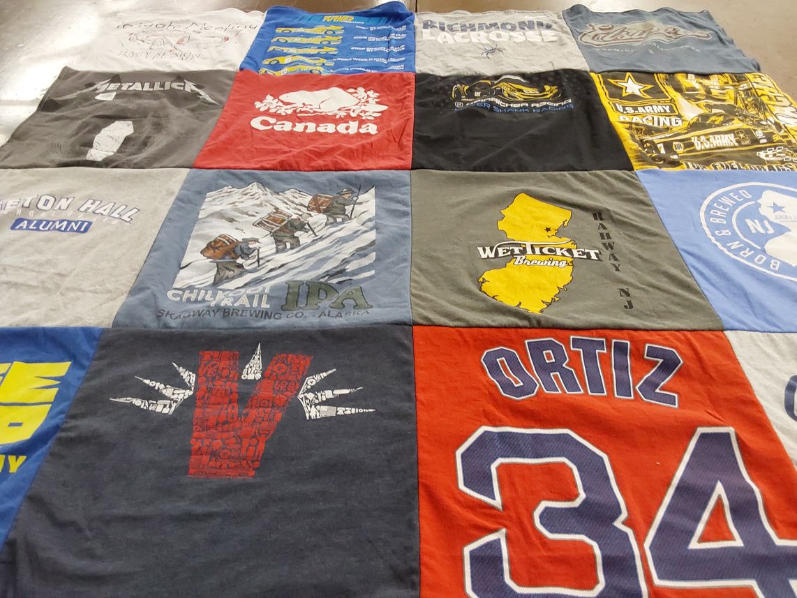 T-shirt quilt from seton hall university by Jennifer from PA