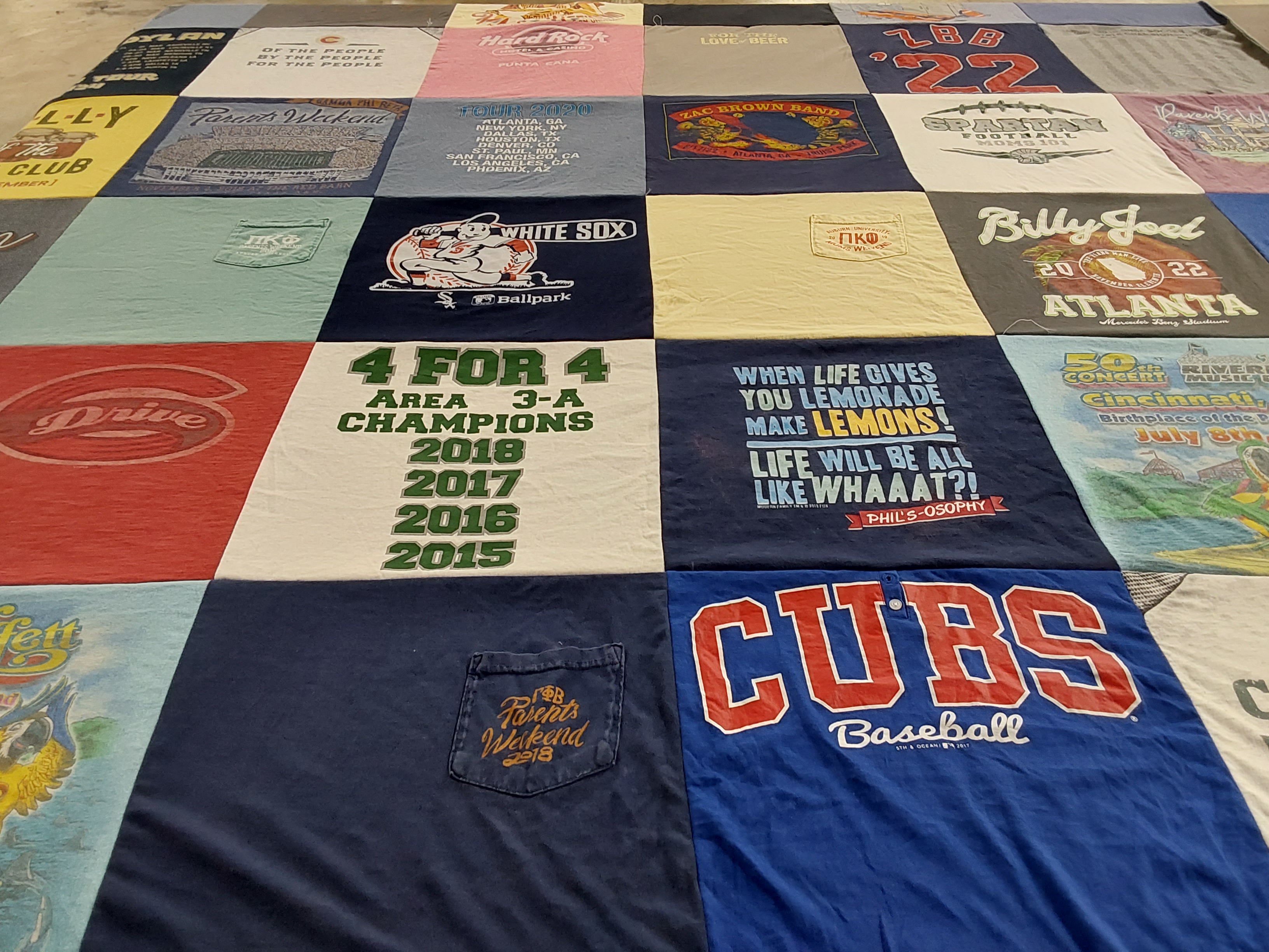T-shirt quilt featuring white sox by Lisa from GA