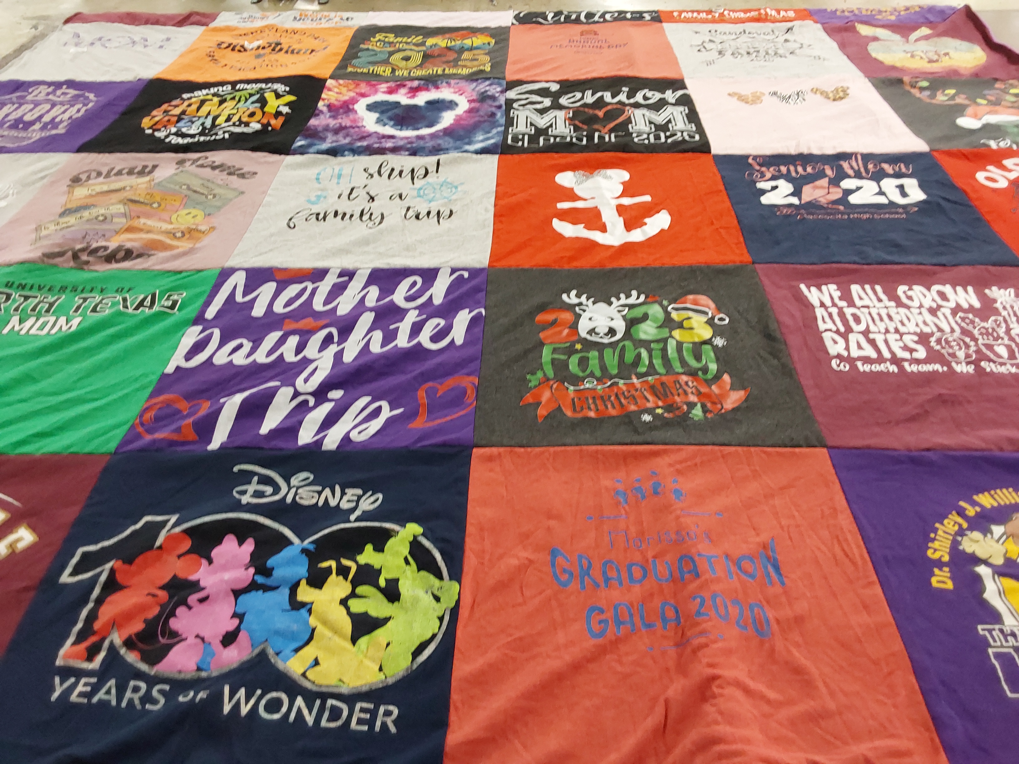 T-shirt quilt from university of north texas by Fernando from TX