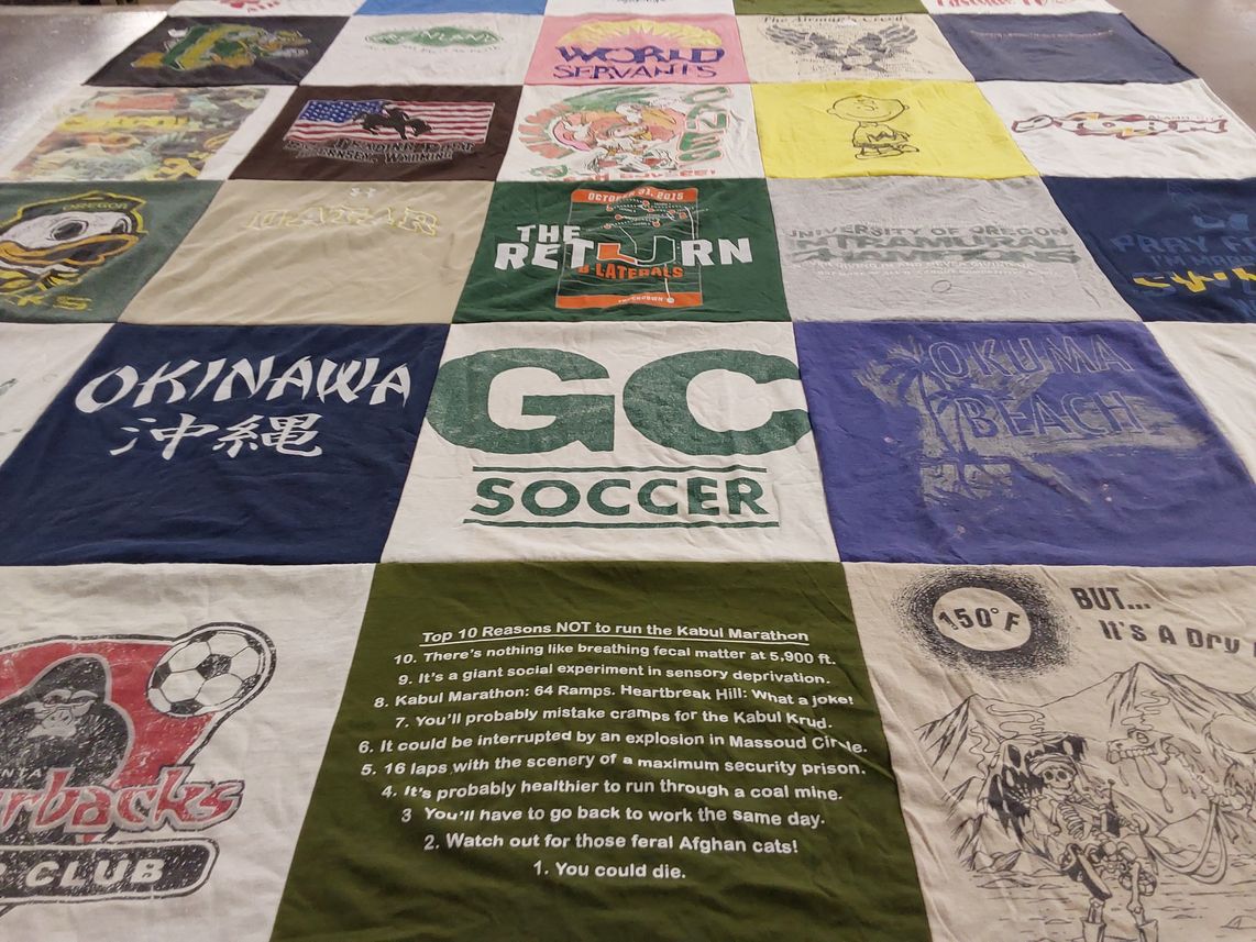 T-shirt quilt from university of oregon by Edwin from GA
