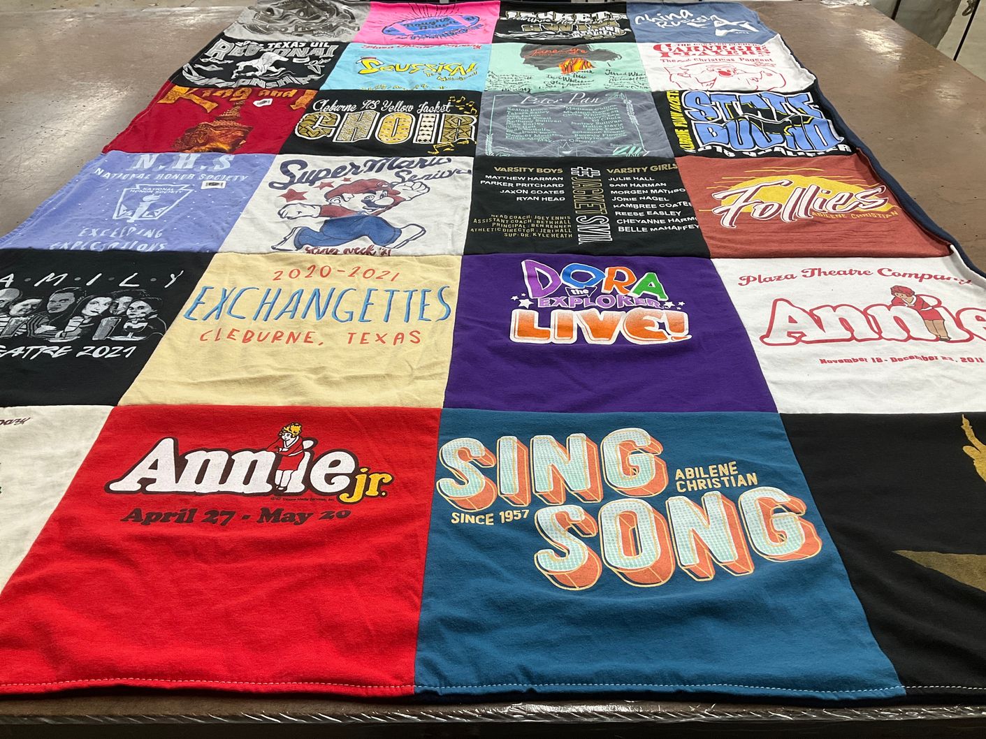 T-shirt quilt from abilene christian university by Beth from TX