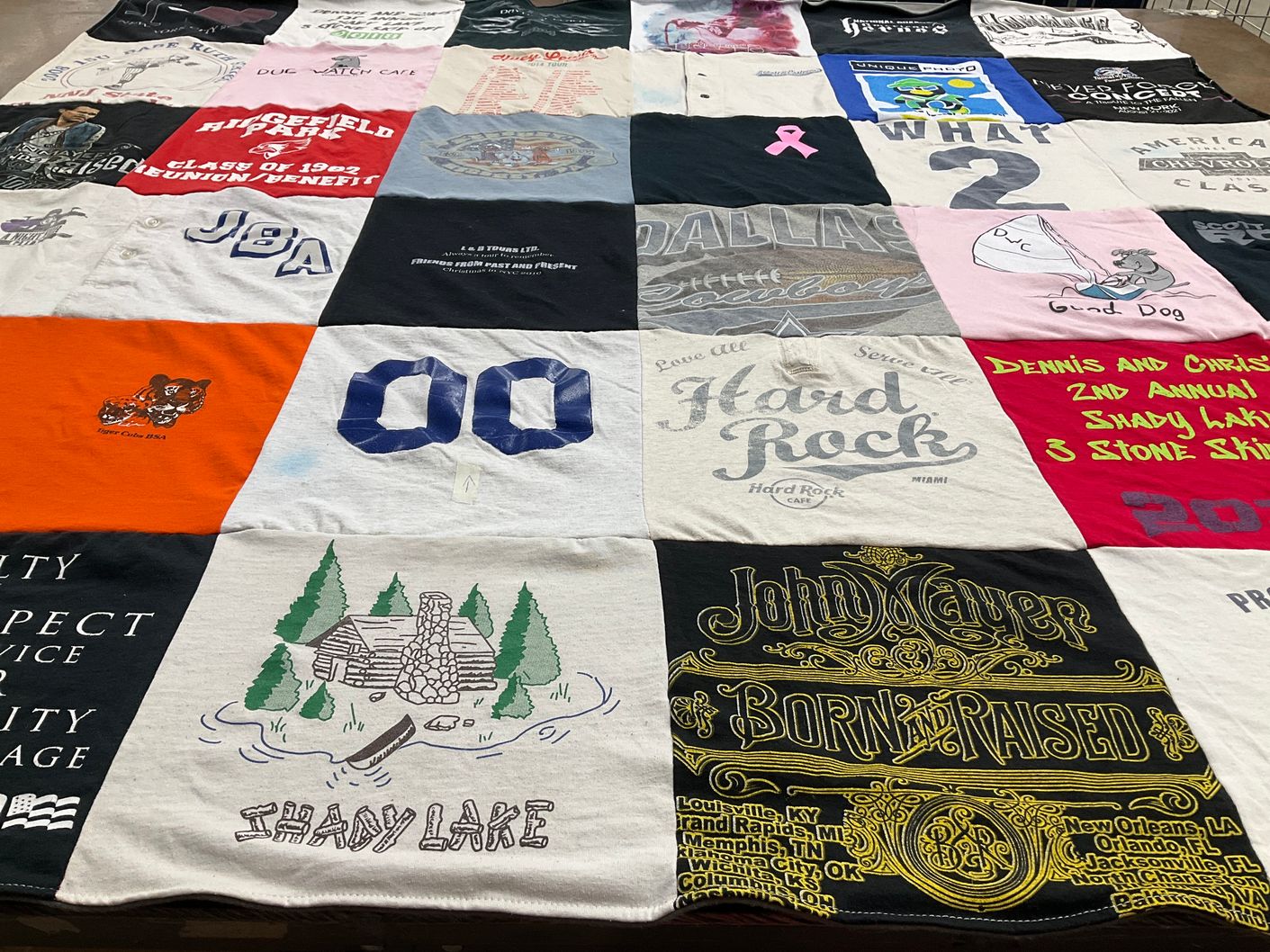 T-shirt quilt featuring dallas cowboys by Cathie from NJ