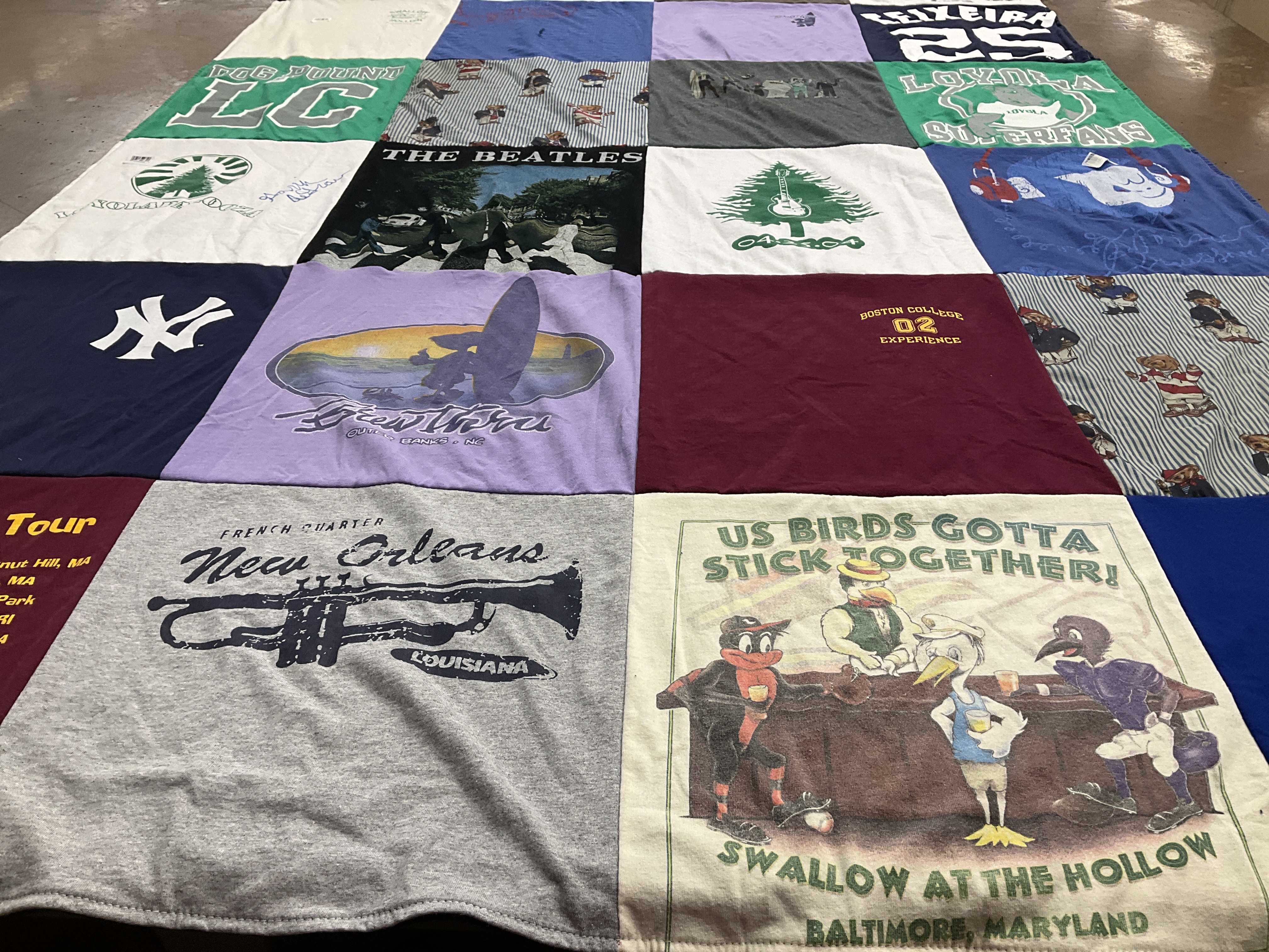 T-shirt quilt from boston college by Robert from NY