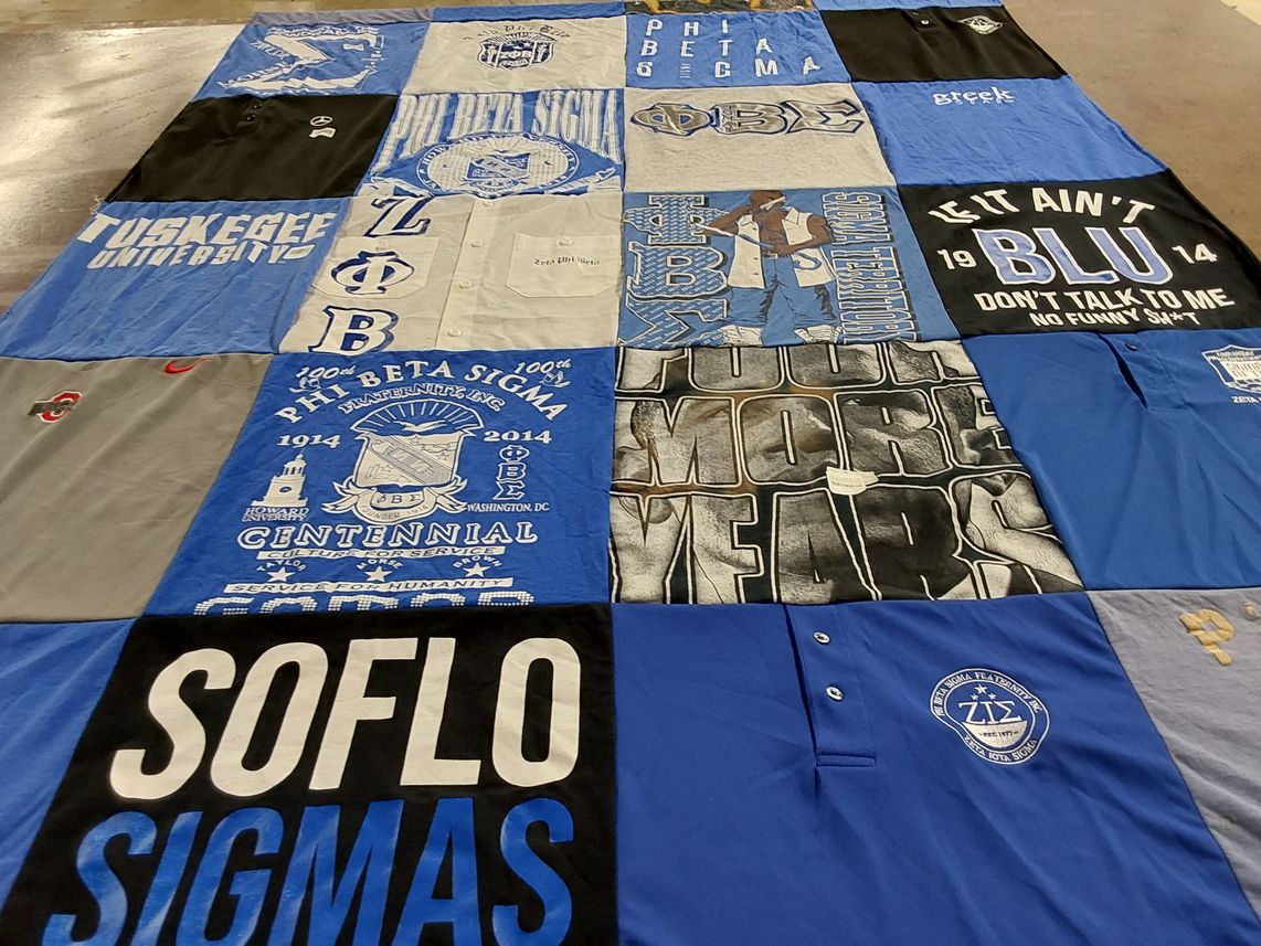 T-shirt quilt from tuskegee university by Valeria from FL