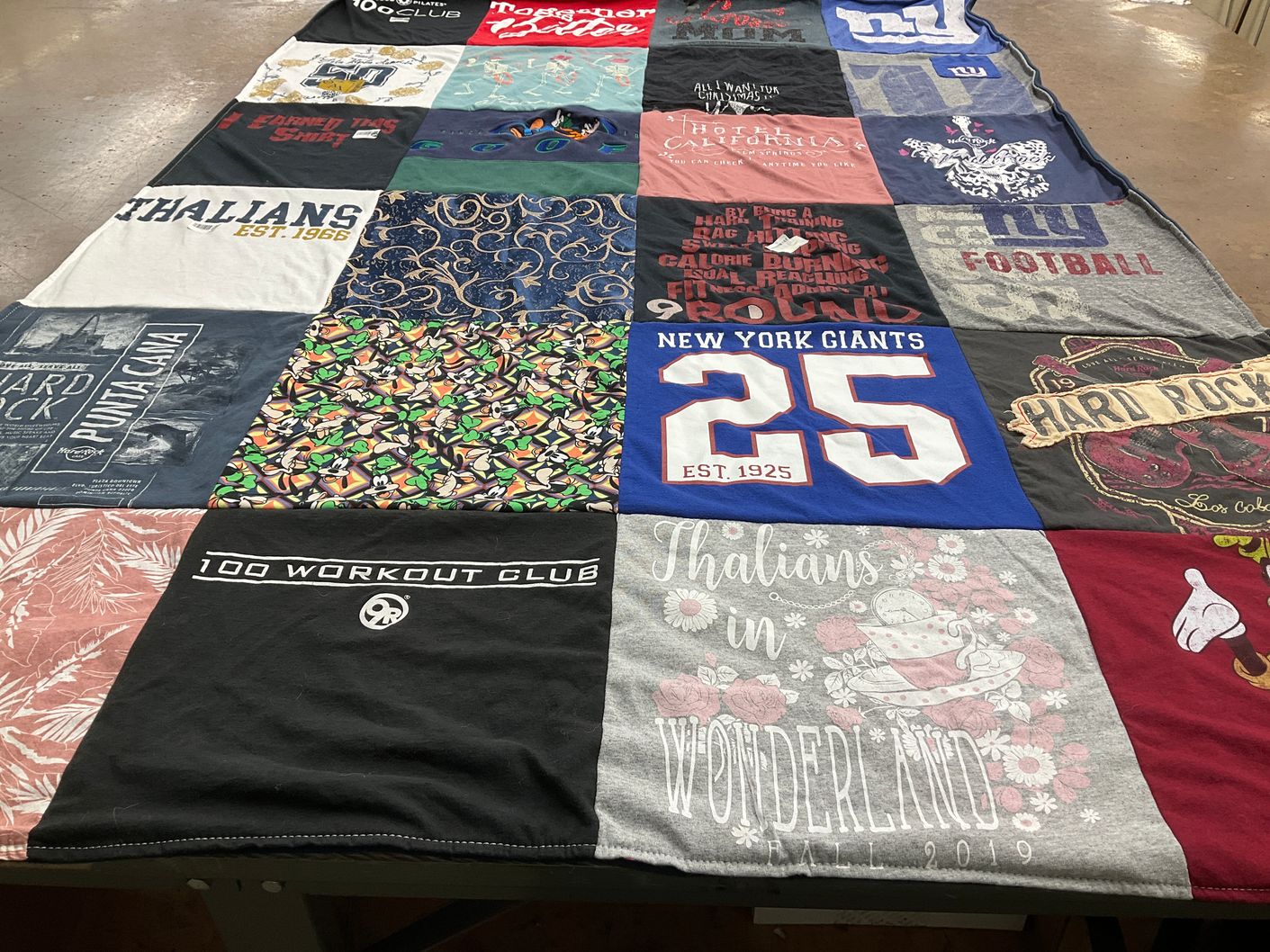 T-shirt quilt featuring new york giants by Wendi from WA