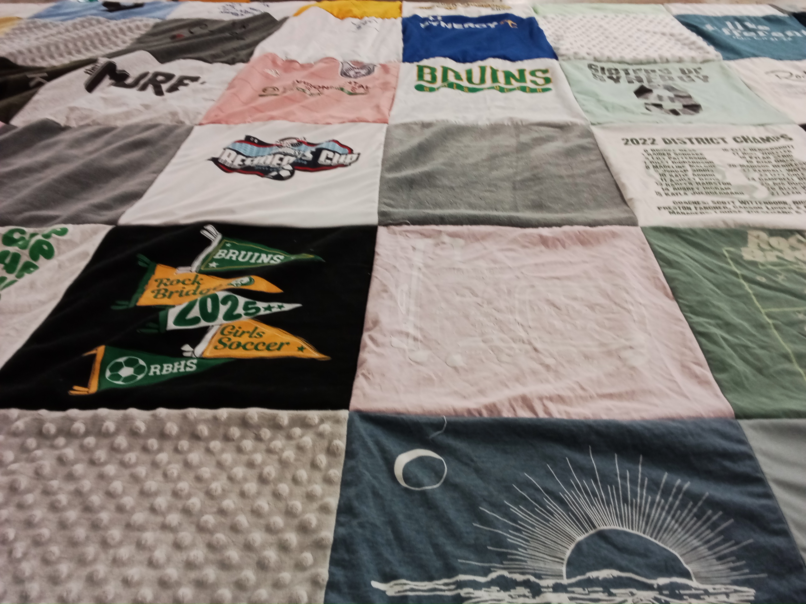 T-shirt quilt featuring rock bridge high school girls soccer by Neisha from MO
