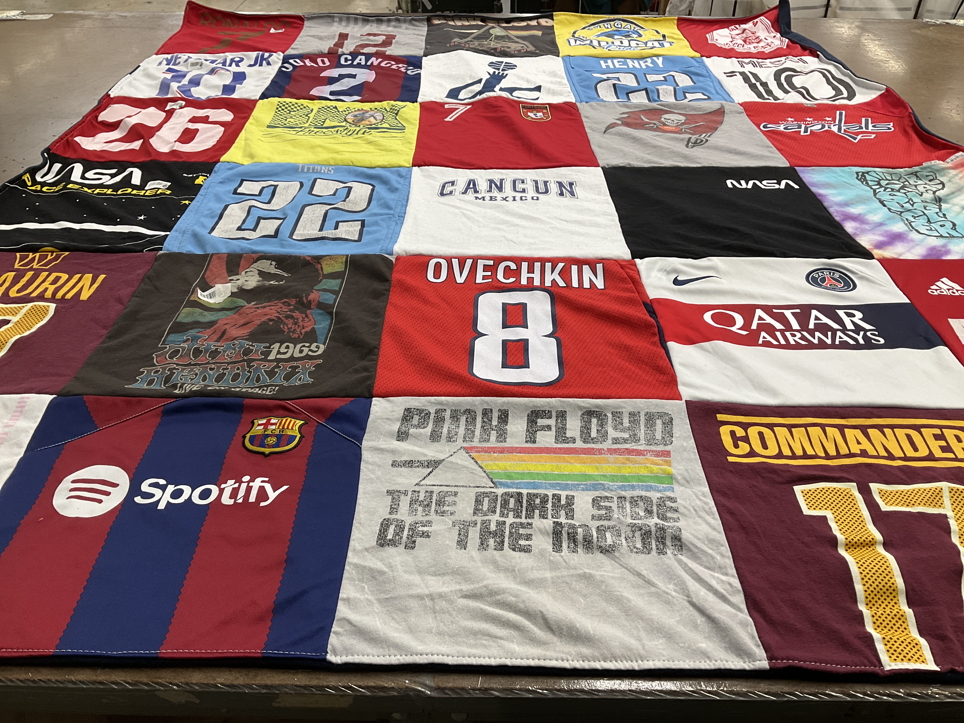 T-shirt quilt featuring washington commander, capitals by Peter from MD