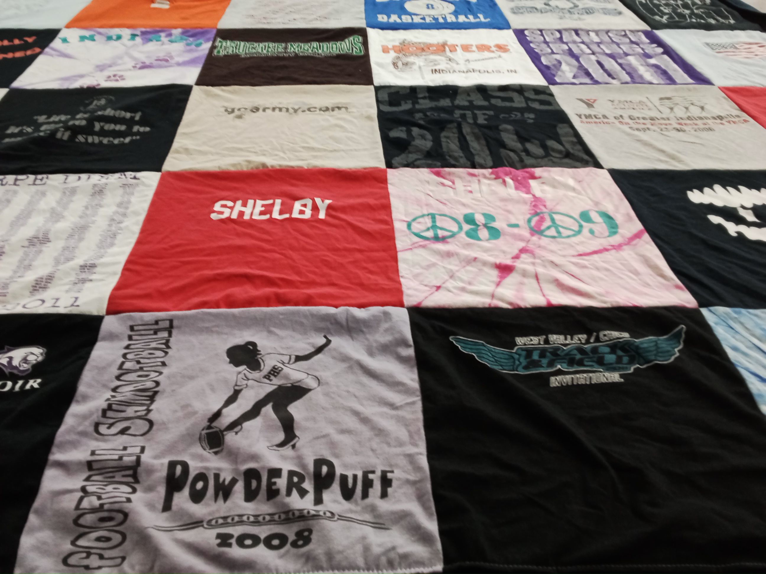 T-shirt quilt featuring pbh football team by Leslie from NV