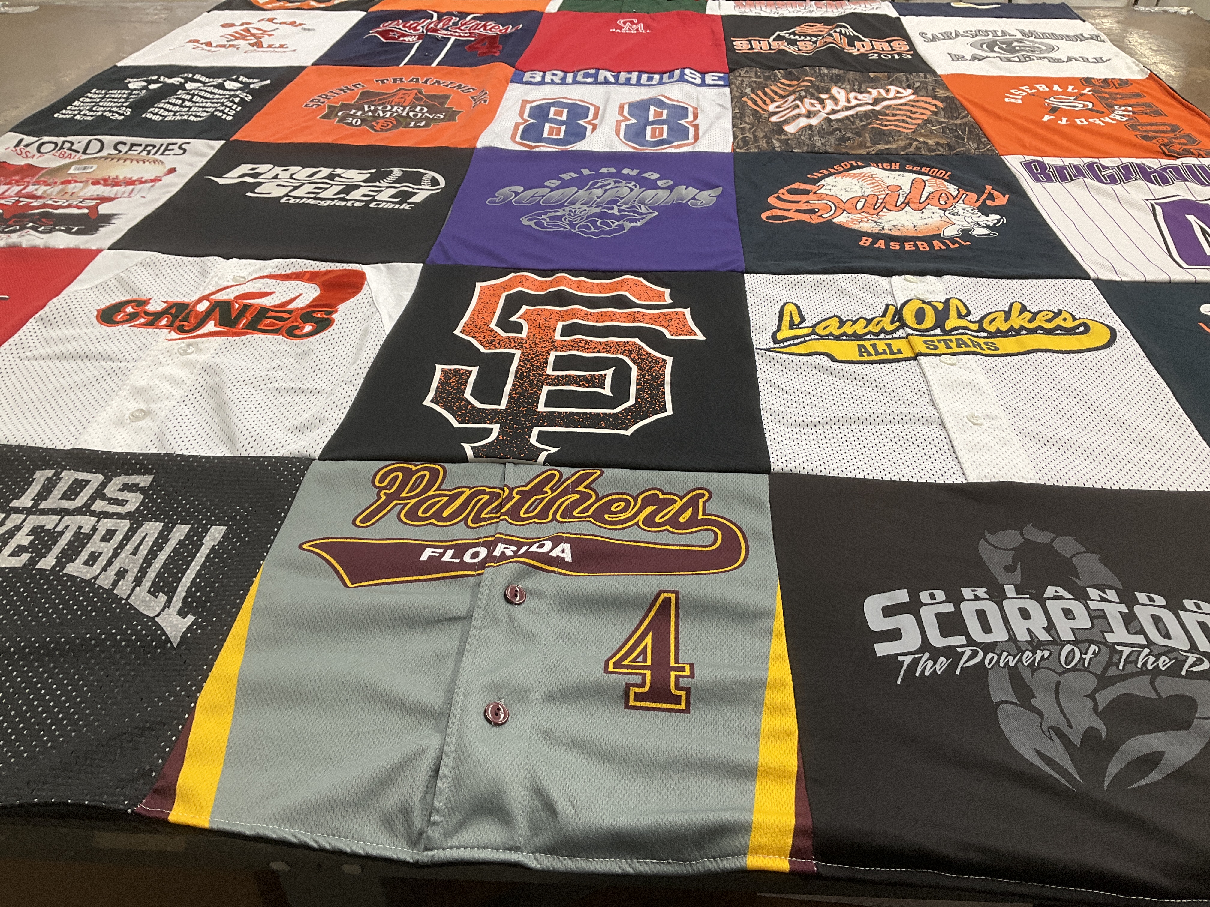 T-shirt quilt featuring land o'lakes all stars, orlando scorpions by Stanley from FL