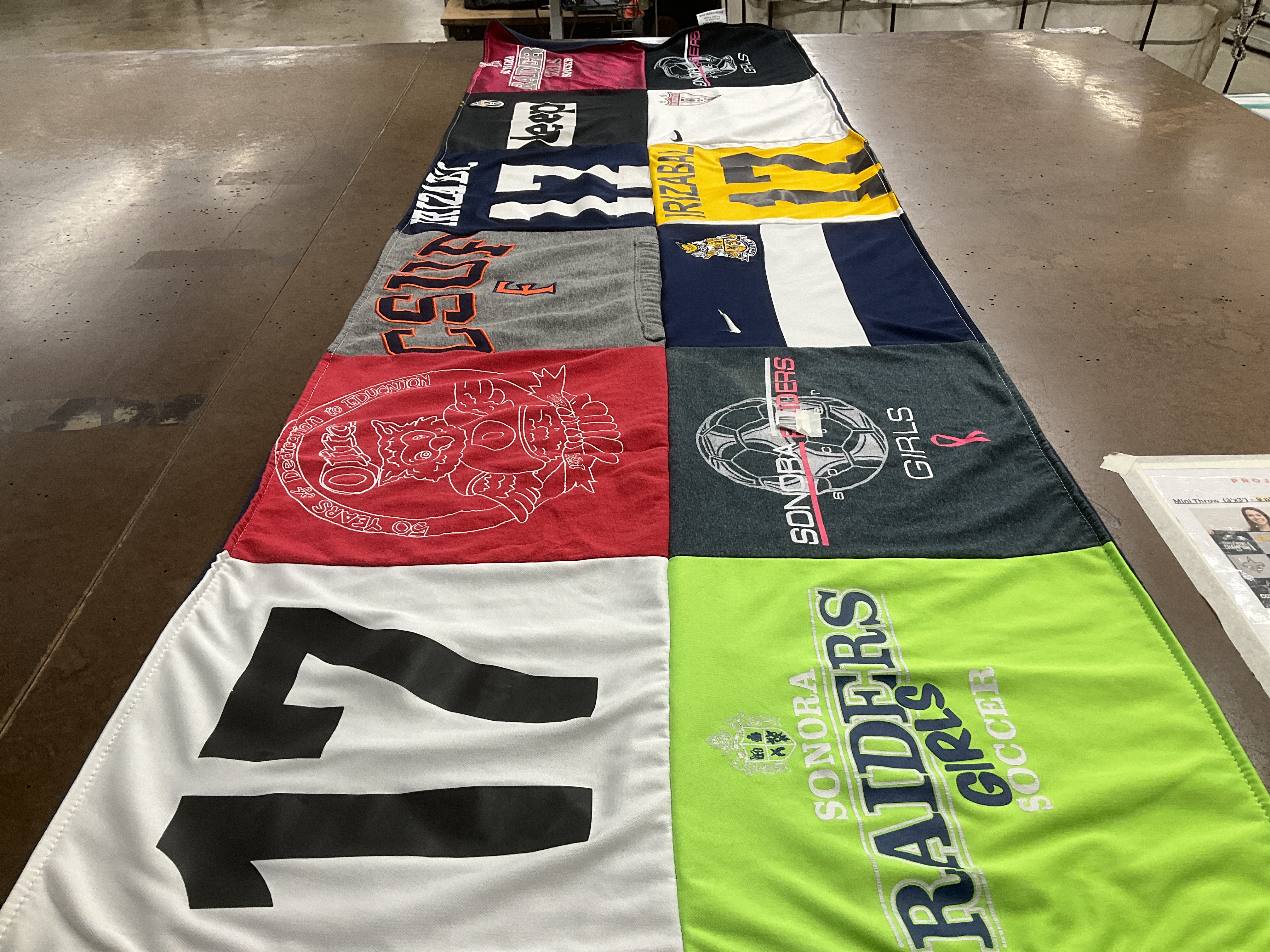 T-shirt quilt featuring sonora raiders soccer by Liliana from FL