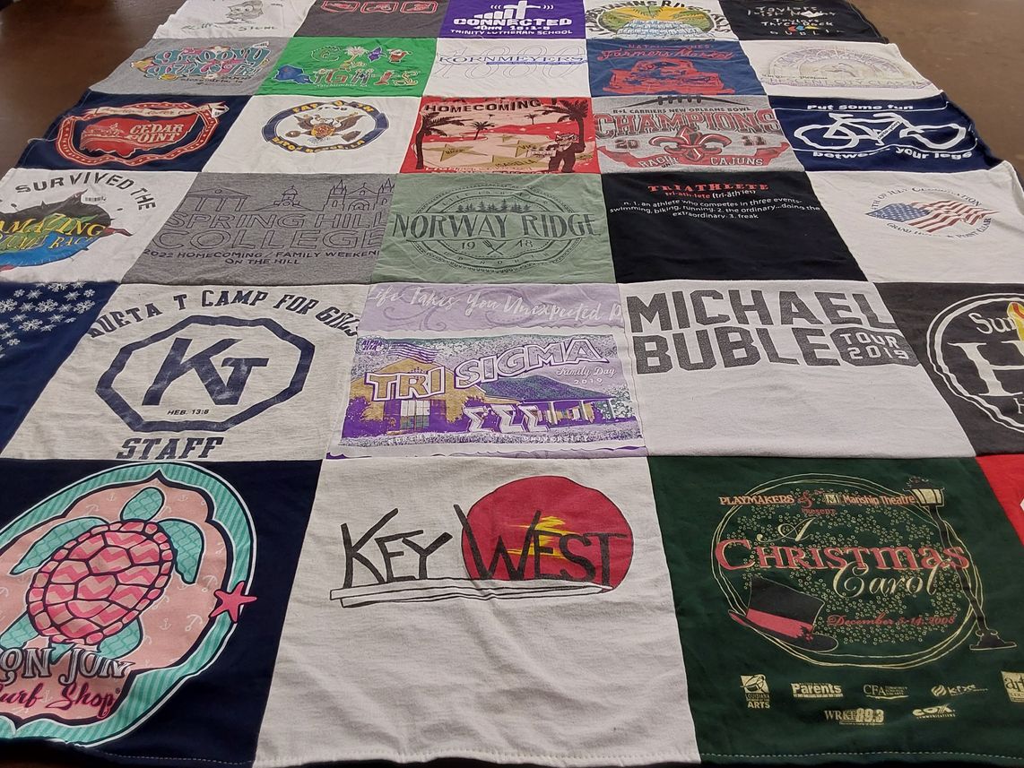 T-shirt quilt from spring hill college by ANNE from LA