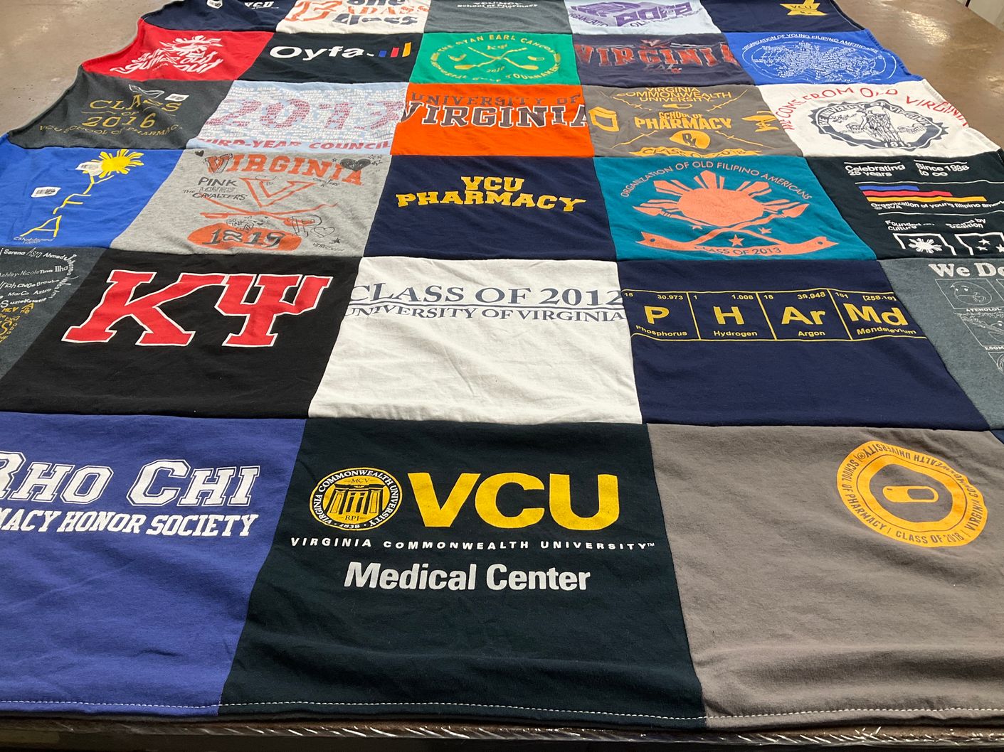 T-shirt quilt featuring kappa sorority by Jocelyn from VA