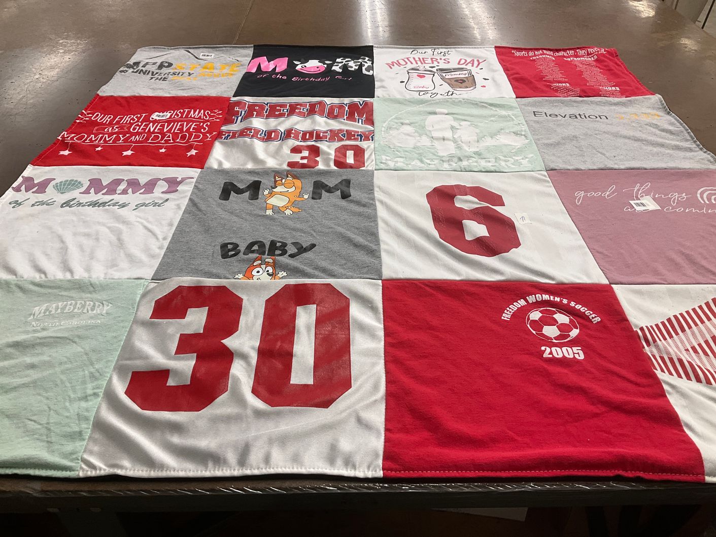 T-shirt quilt from mayberry university by Stephanie from NC