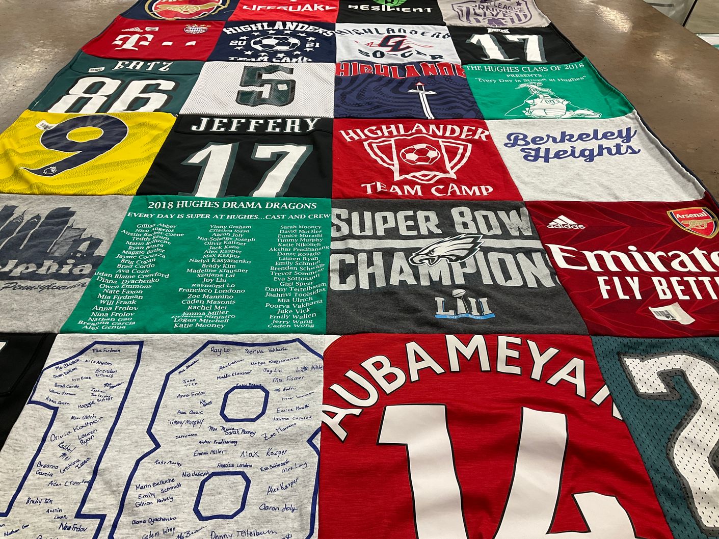 T-shirt quilt featuring eagles by Elisabetta from FL