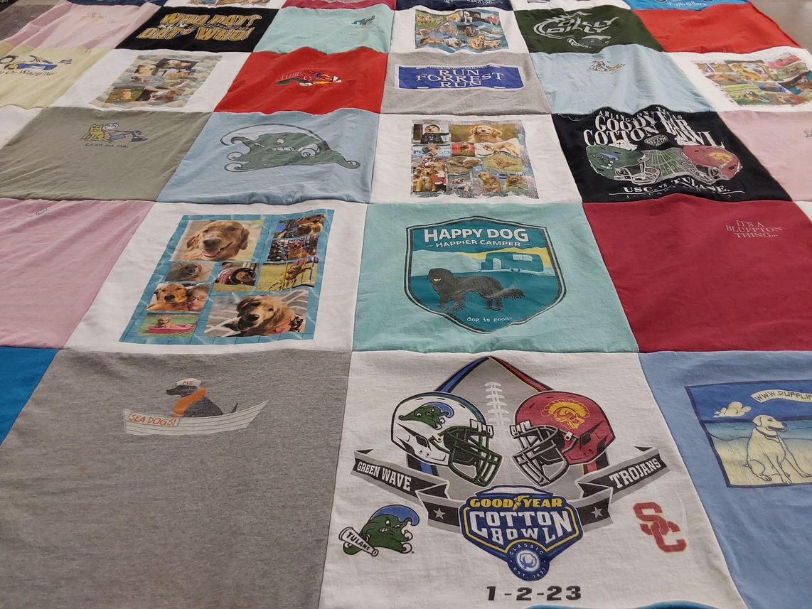 T-shirt quilt featuring university of southern california, tulane university by MARY from LA