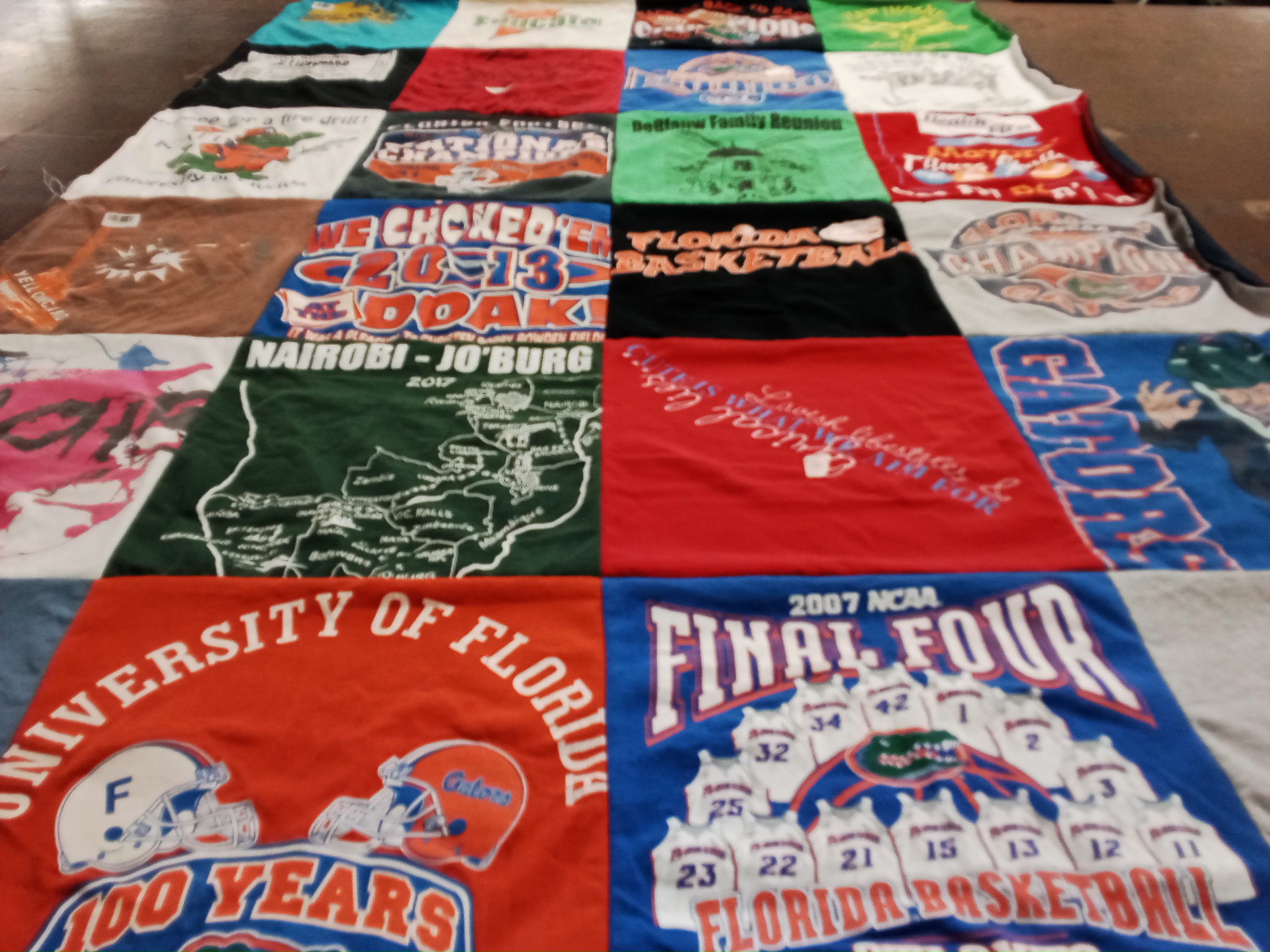 T-shirt quilt featuring florida gators basketball by Amy from FL