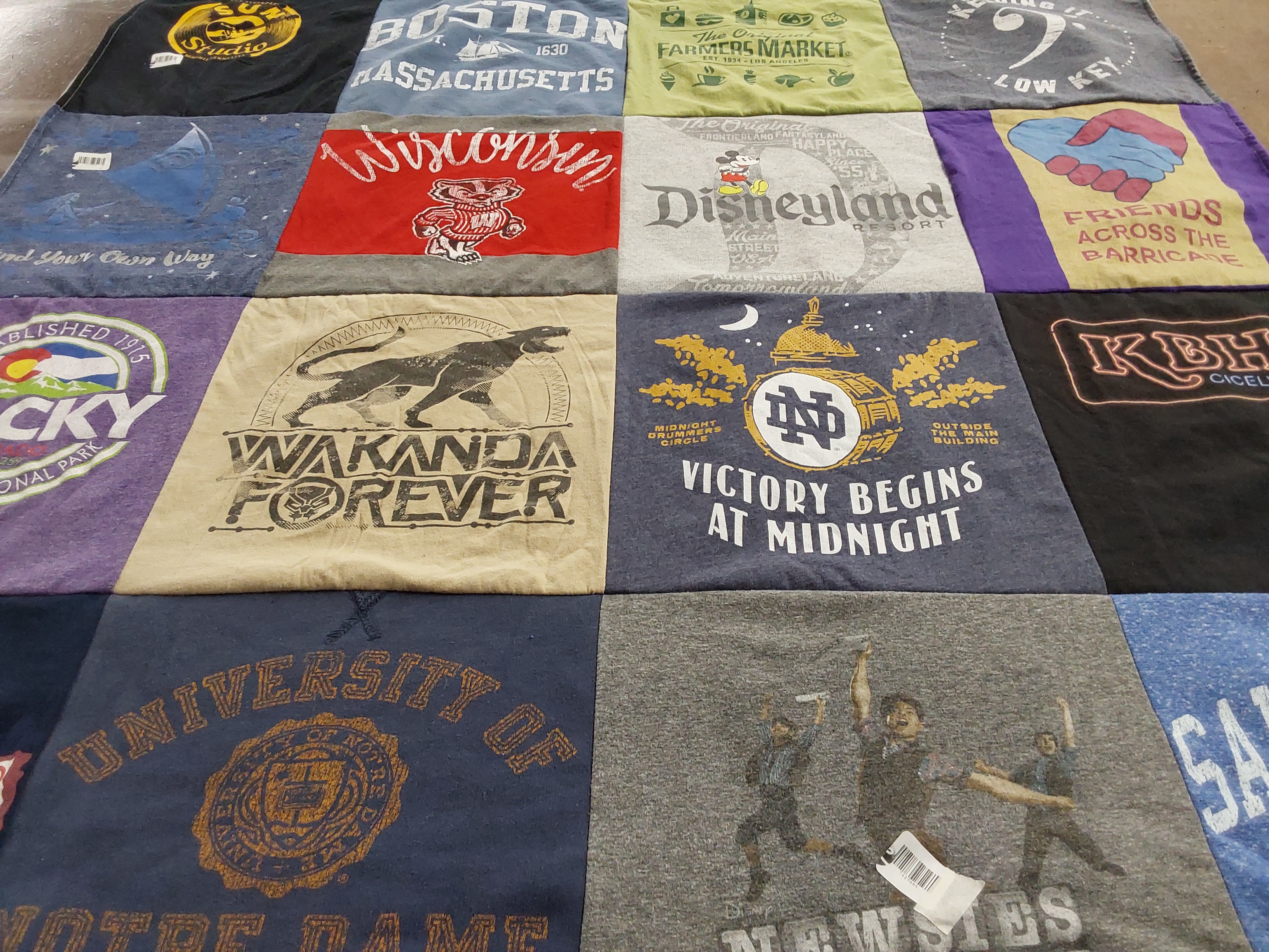 T-shirt quilt from university of notre dame by Marina from WI
