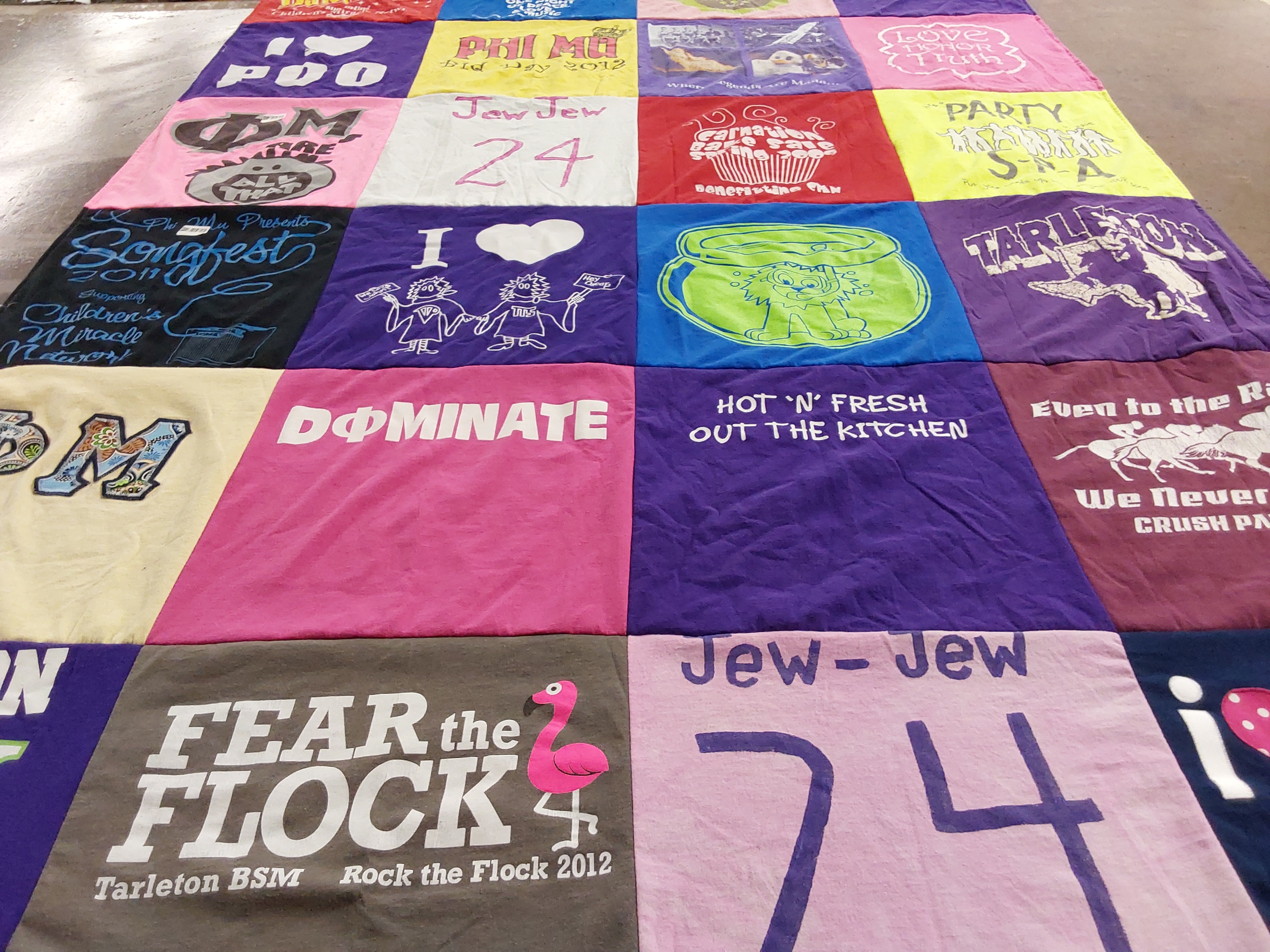 T-shirt quilt from tarleton state university by Jennifer from TX
