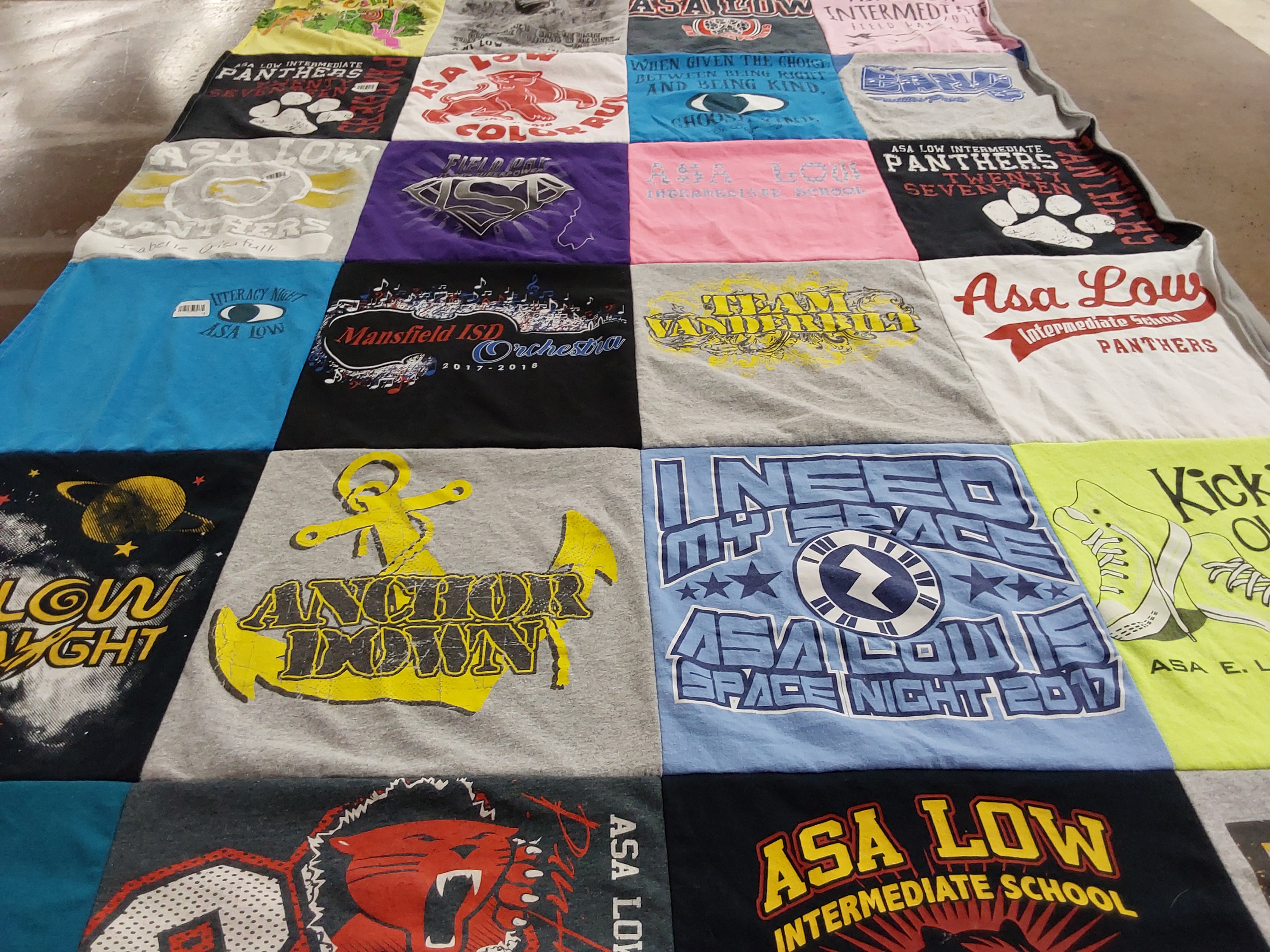 T-shirt quilt featuring panthers by Suzanne from TX