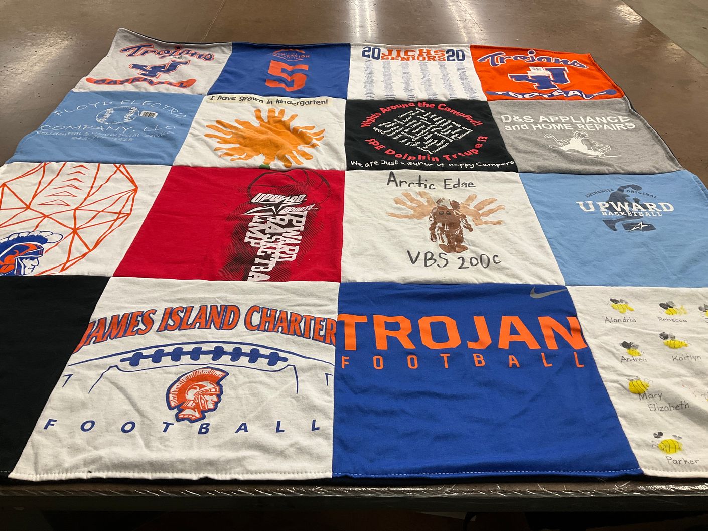T-shirt quilt featuring james island charter football team by Sonya from SC