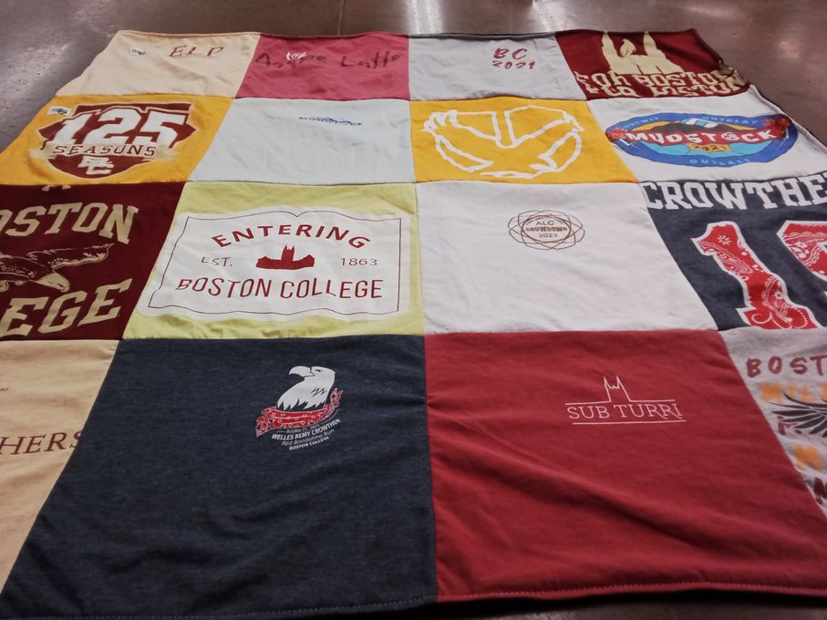 T-shirt quilt from boston college by Michelle from SC