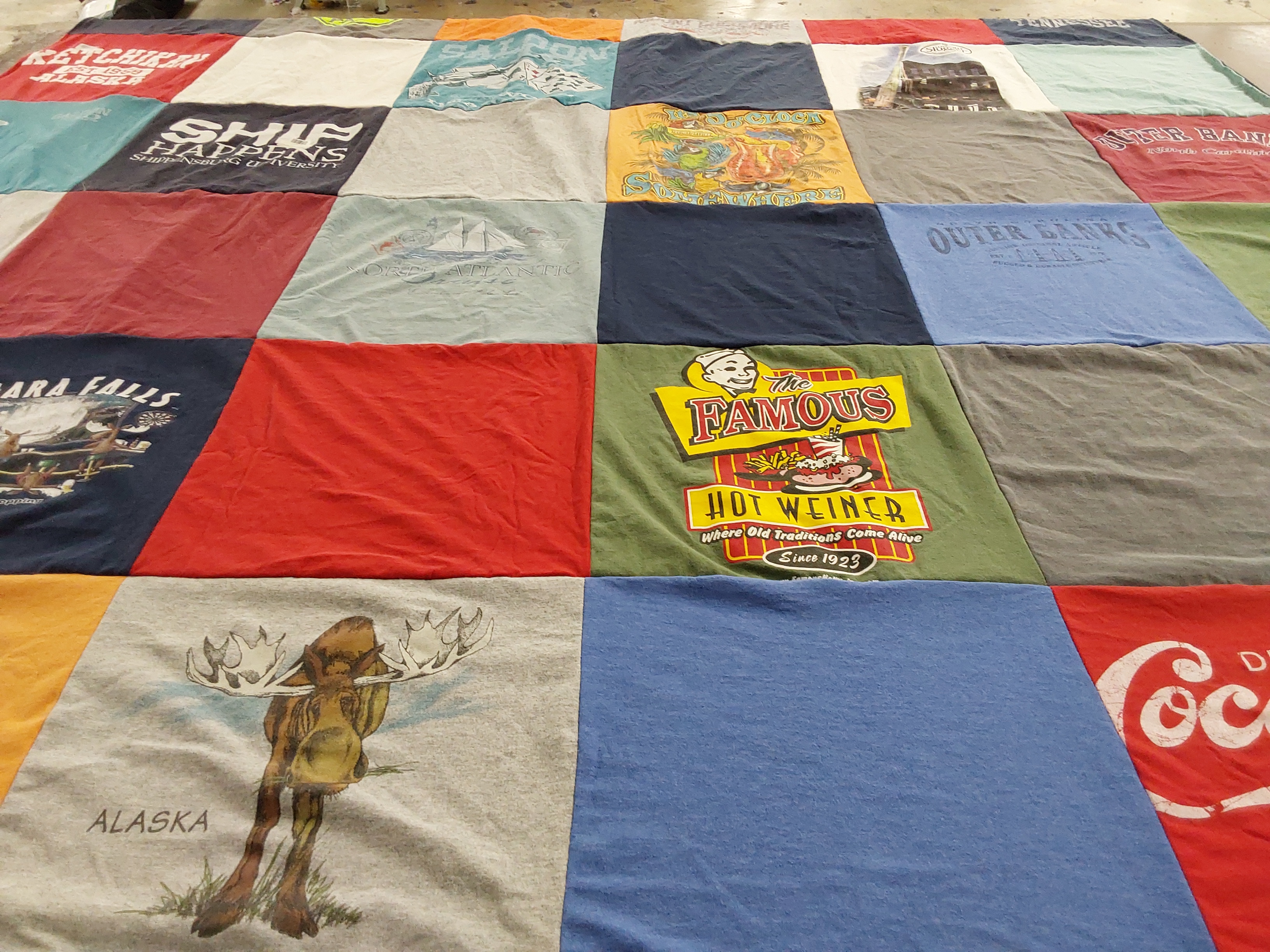 T-shirt quilt from shipbuilders university by theresA from PA
