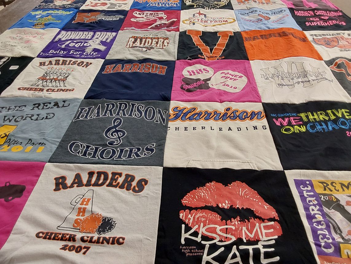 T-shirt quilt featuring harrison raiders by Jacob from IN