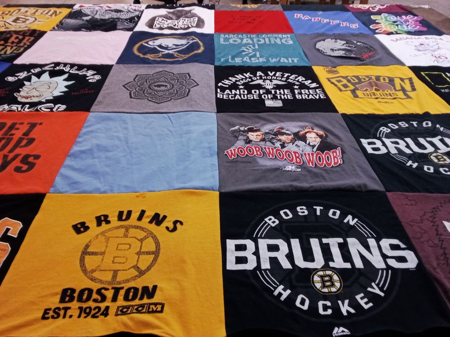 T-shirt quilt featuring boston bruins by John from MA