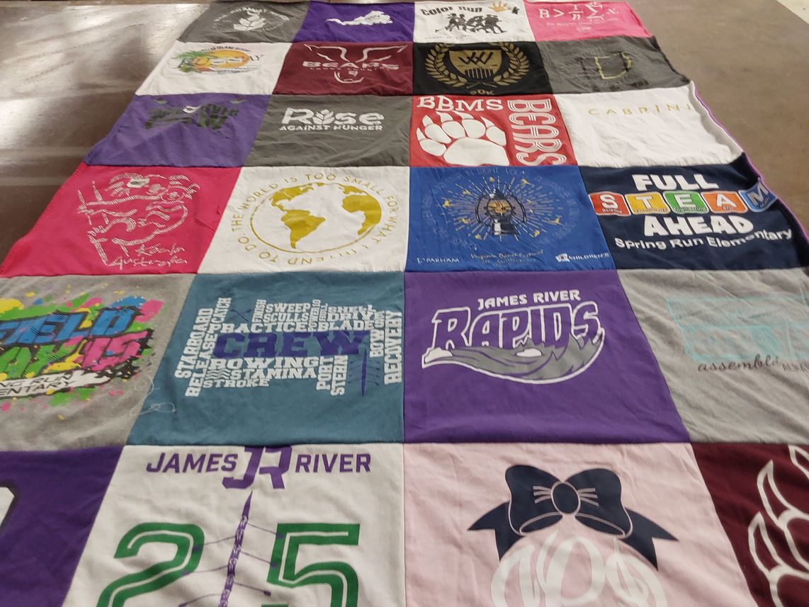 T-shirt quilt featuring james river rapids crew by Beth from VA