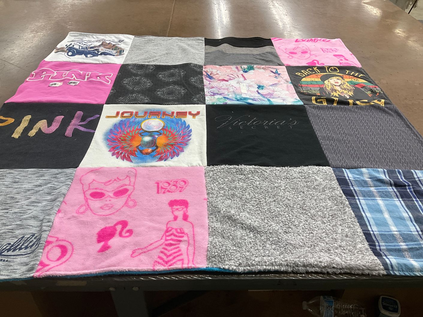 T-shirt quilt with music, fashion themes by Michelle from CA