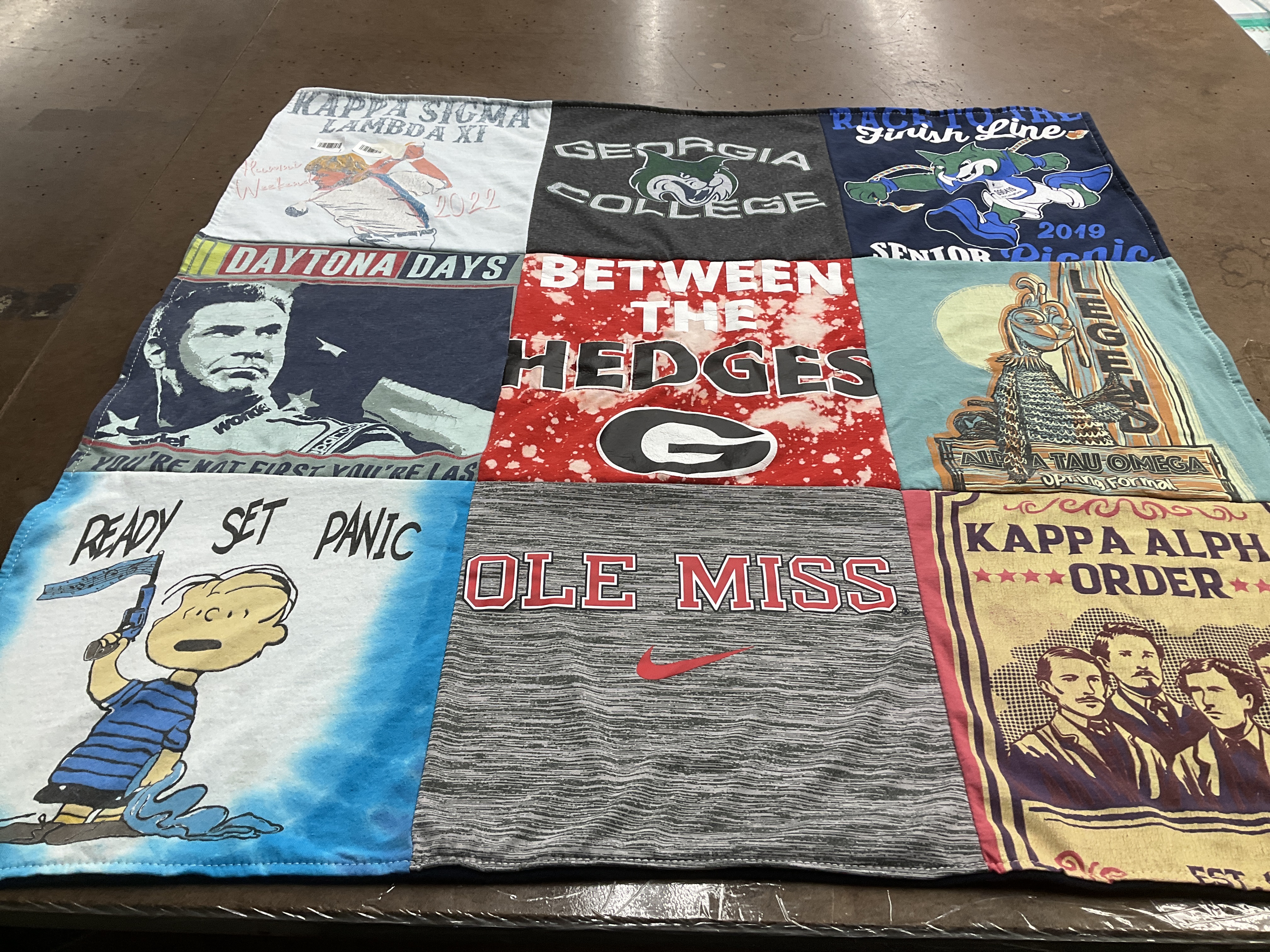 T-shirt quilt from georgia college, ole miss by kenzie from GA
