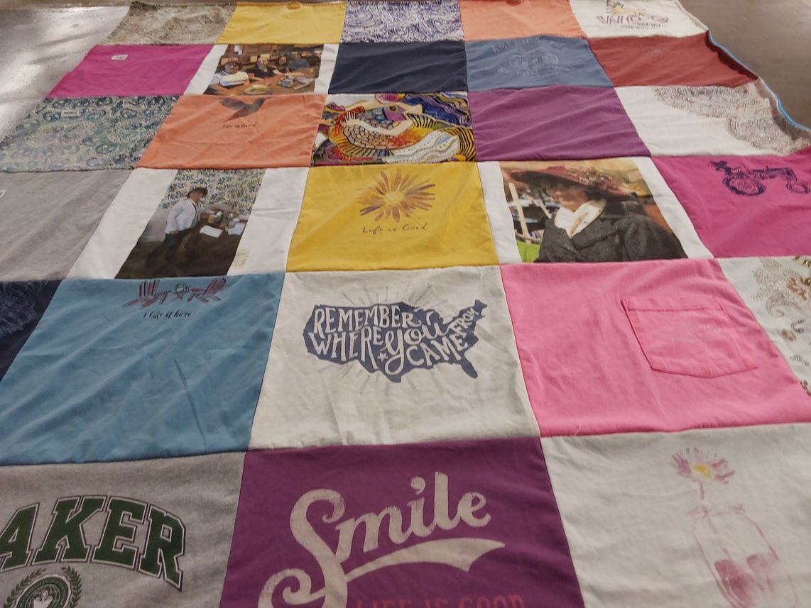 T-shirt quilt with photography, crafts themes by Patsy from NC