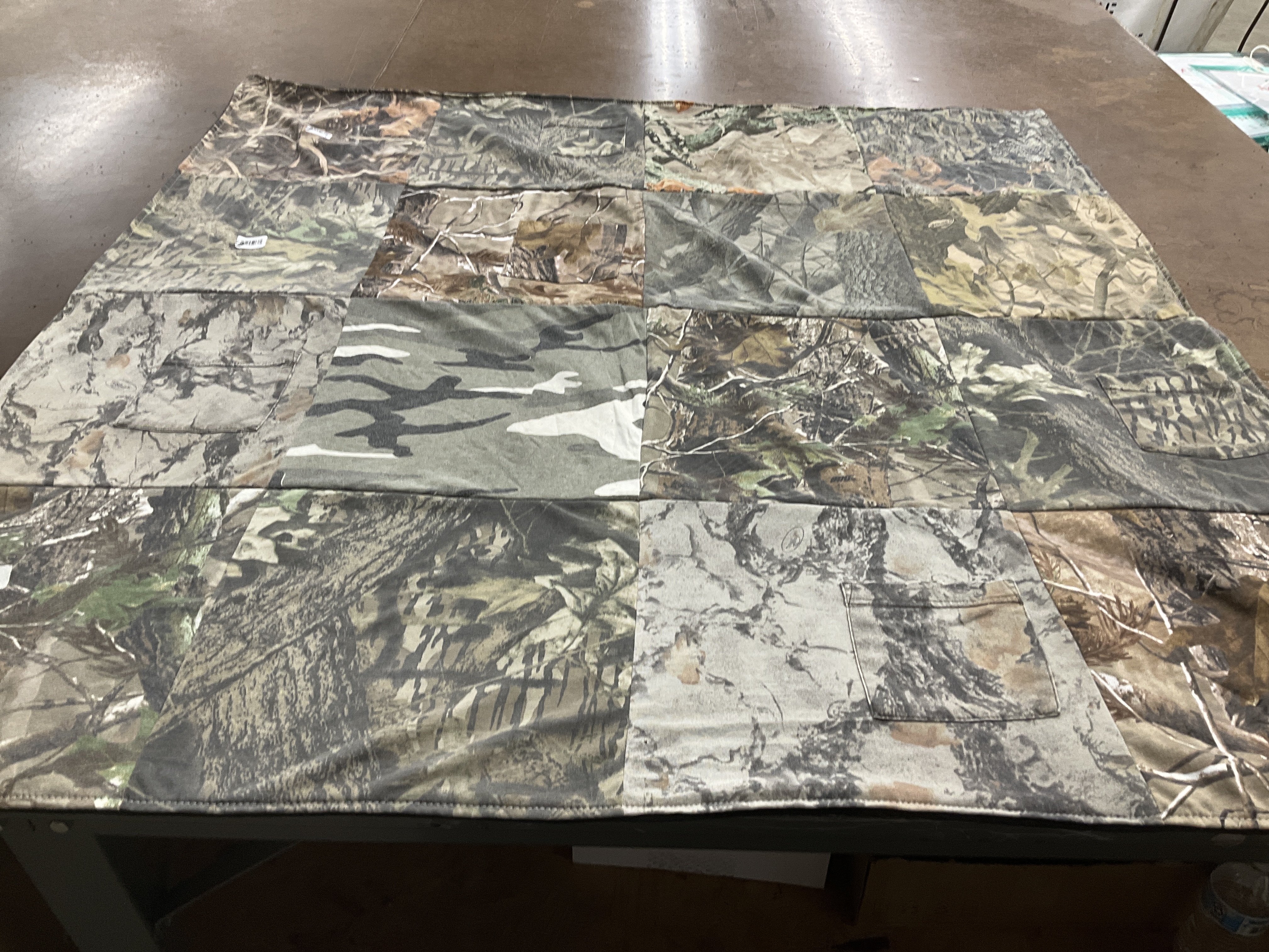 T-shirt quilt with hunting, outdoors themes by Cassidy from TN