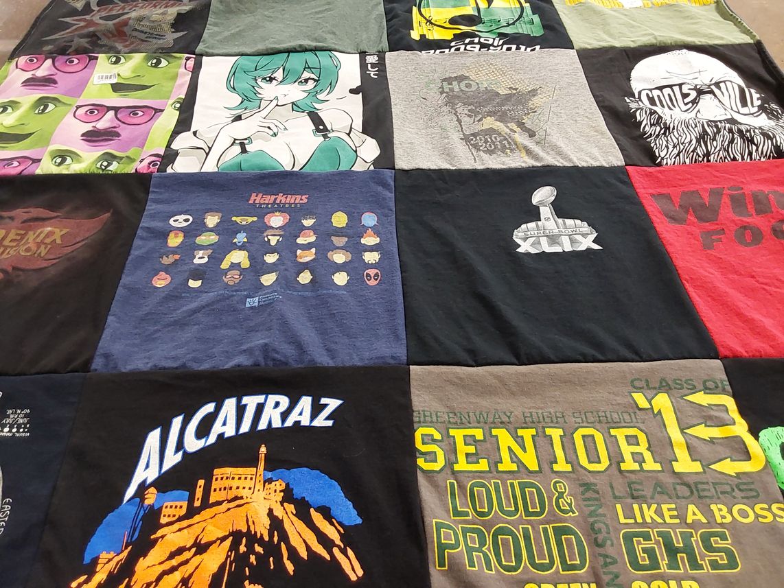 T-shirt quilt from greenway high school by Andrew from AZ