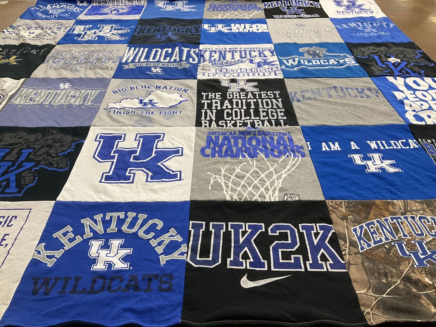 T-shirt quilt featuring university of kentucky wildcats by Steve from KY