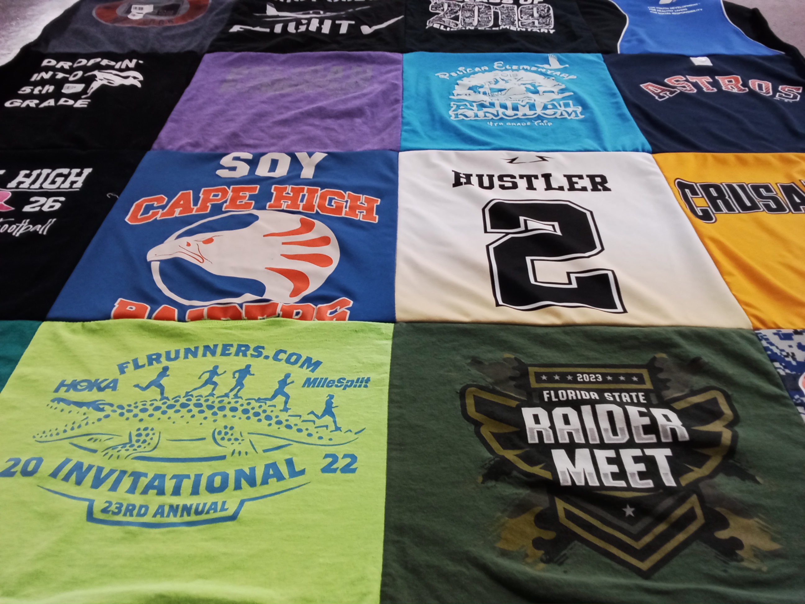 T-shirt quilt featuring florida state university raiders by Mandy from FL