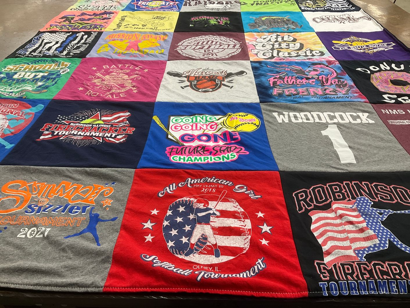 T-shirt quilt from robinson high school by Kerrie from IL