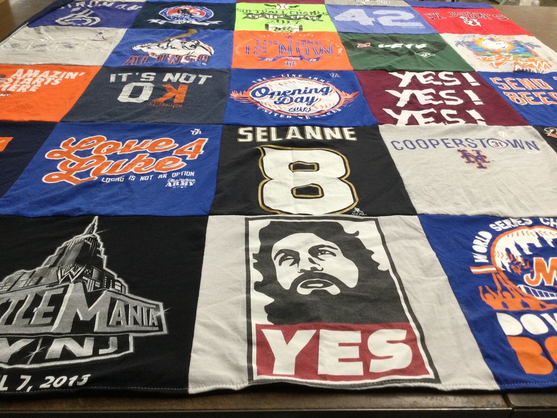 T-shirt quilt featuring new york mets by Keith from NY